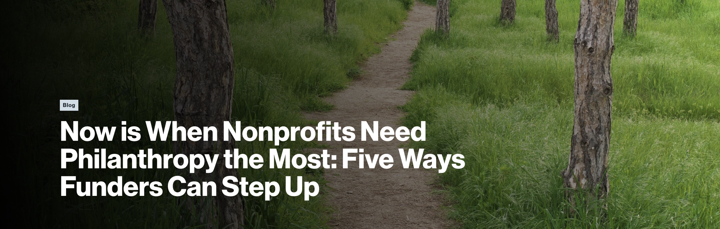 Now is When Nonprofits Need Philanthropy the Most: Five Ways Funders Can Step Up