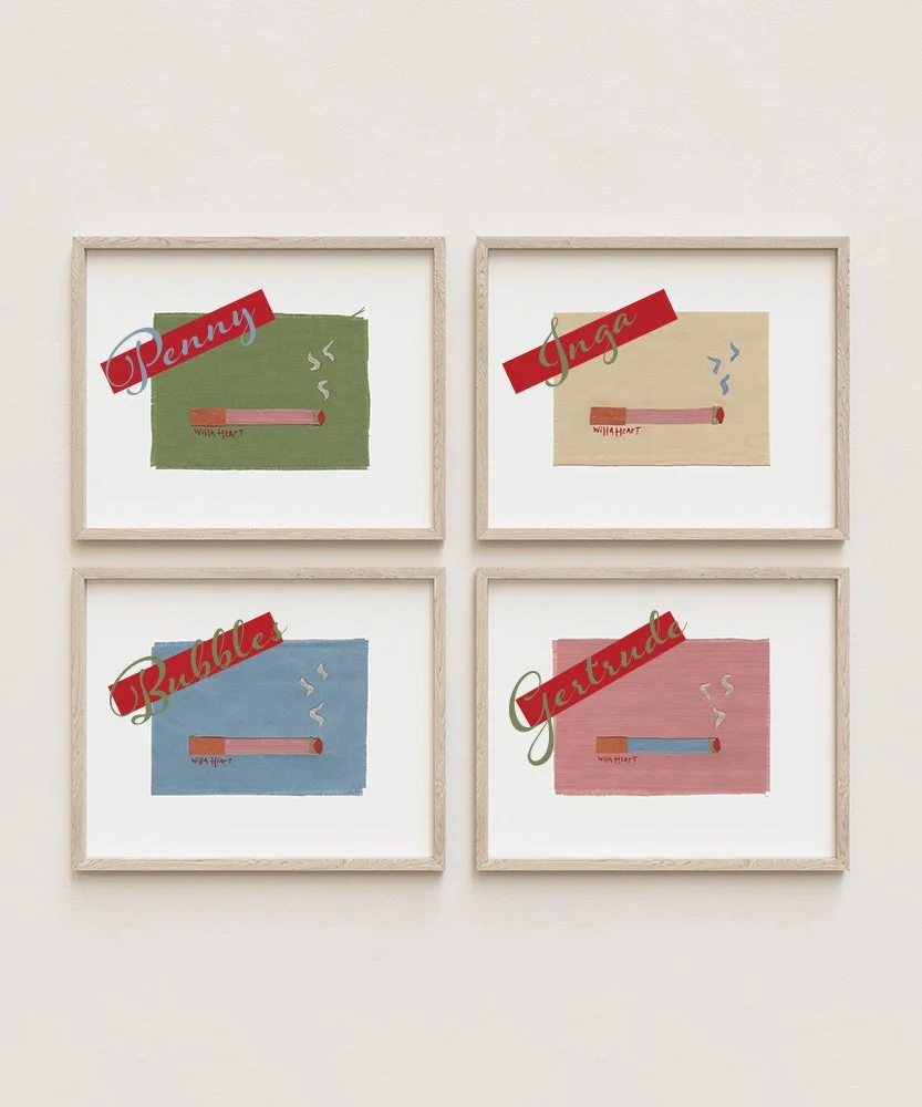 Funny Lady Fabric Cigarettes art print by willa heart copy copy.jpg