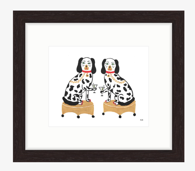 Bark-tinis & Black Spots: Art Print for the Classiest Canine ...