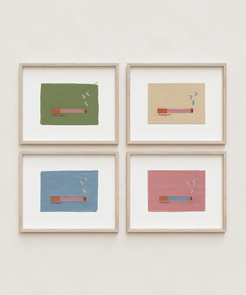 Funny Lady Fabric Cigarettes art print by willa heart copy.jpg