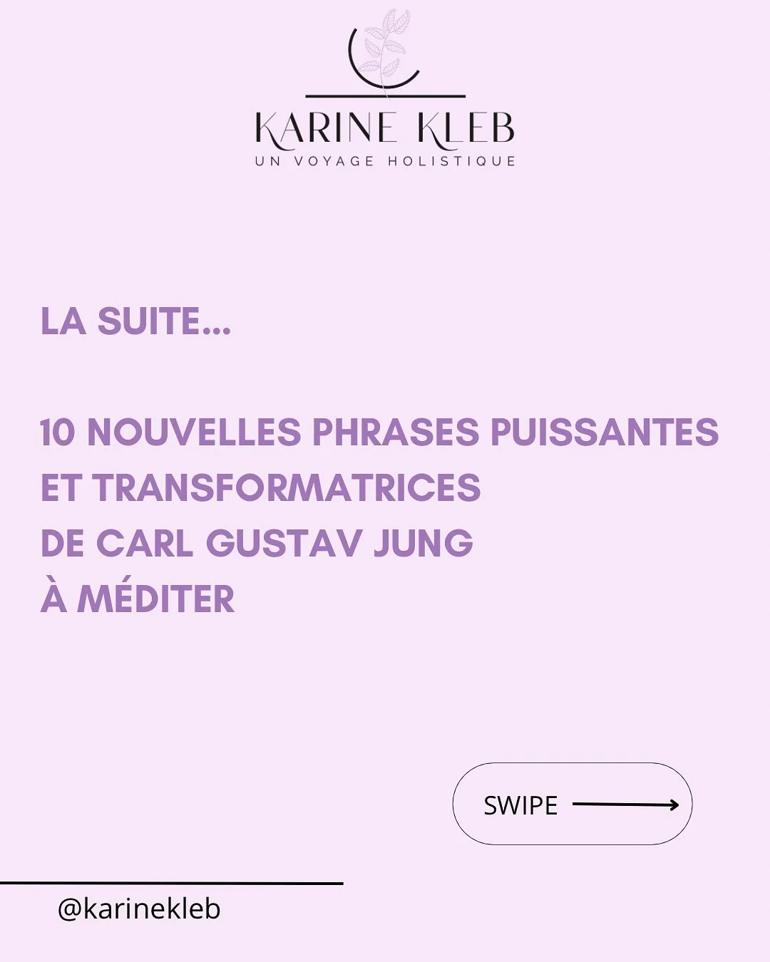 ✨AWAKENING QUOTES ✨

🇫🇷Plus de 33 000 vues sur mon dernier post consacr&eacute; &agrave; Jung&hellip; Il &eacute;tait temps de vous offrir la suite. Voici donc une nouvelle s&eacute;lection de ses pens&eacute;es les plus transformatrices. 

💜 A M&