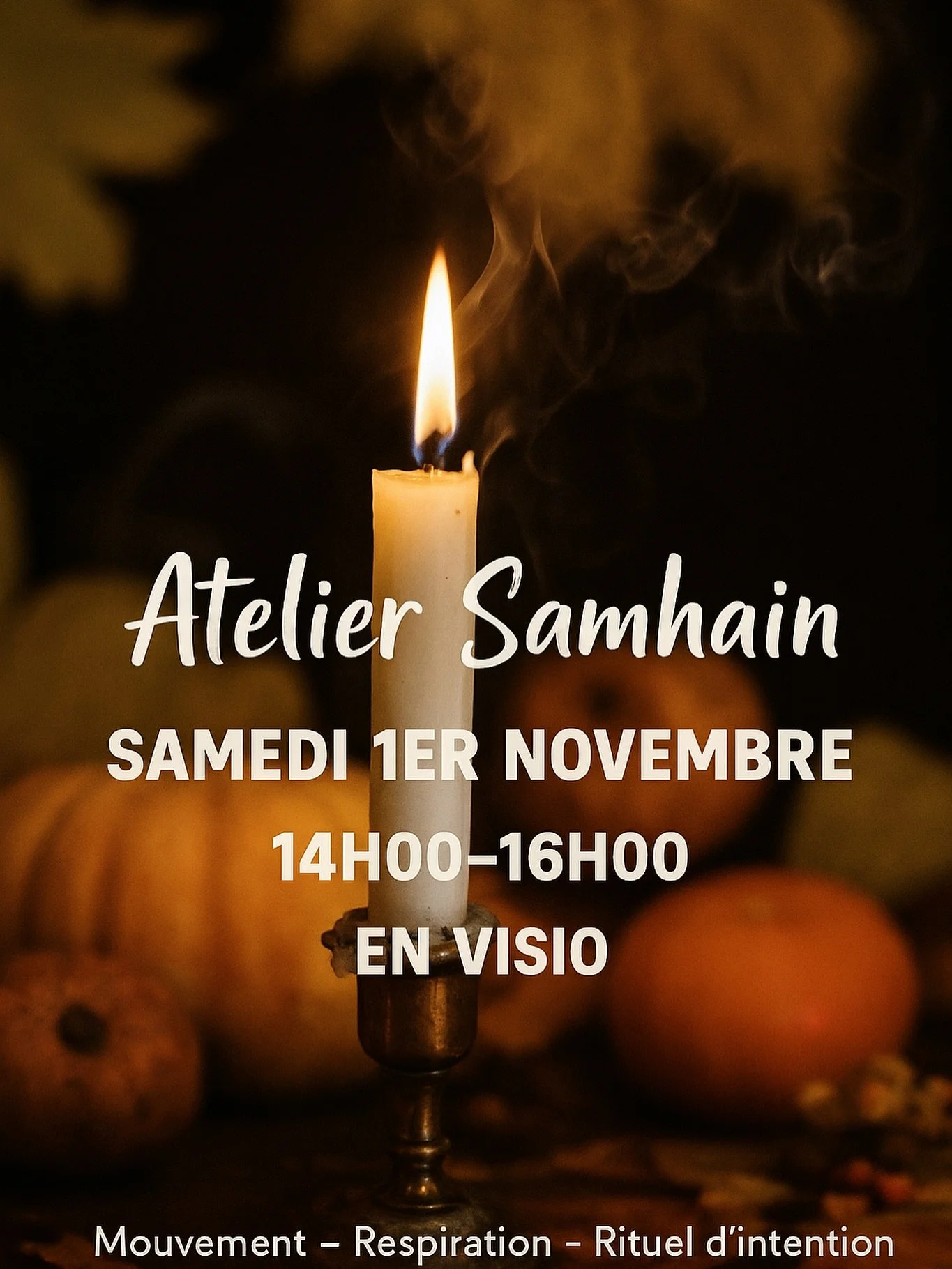 🕯️🎃SAMHAIN WORKSHOP🎃🕯️

🇫🇷🌕 Atelier Samhain &ndash; C&eacute;l&eacute;brer le passage &amp; poser tes intentions

🌙Le voile entre les mondes s&rsquo;amincit&hellip;
Samhain est l&rsquo;un des quatre grands festivals en chamanisme celte. Il ma