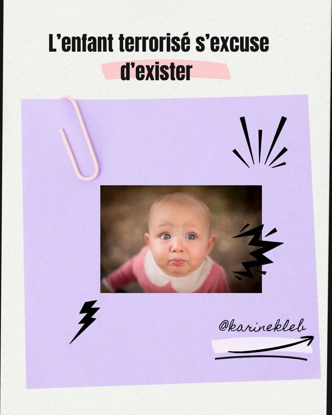 👱👶🏽🍼WHEN FEAR GROWS UP🍼👶🏽👱

😱Quand l&rsquo;enfant a &eacute;t&eacute; terroris&eacute;&hellip;

Cet enfant-l&agrave; a appris &agrave; survivre. &Agrave; rester silencieux, &agrave; s&rsquo;effacer, &agrave; craindre l&rsquo;invisible, la ma