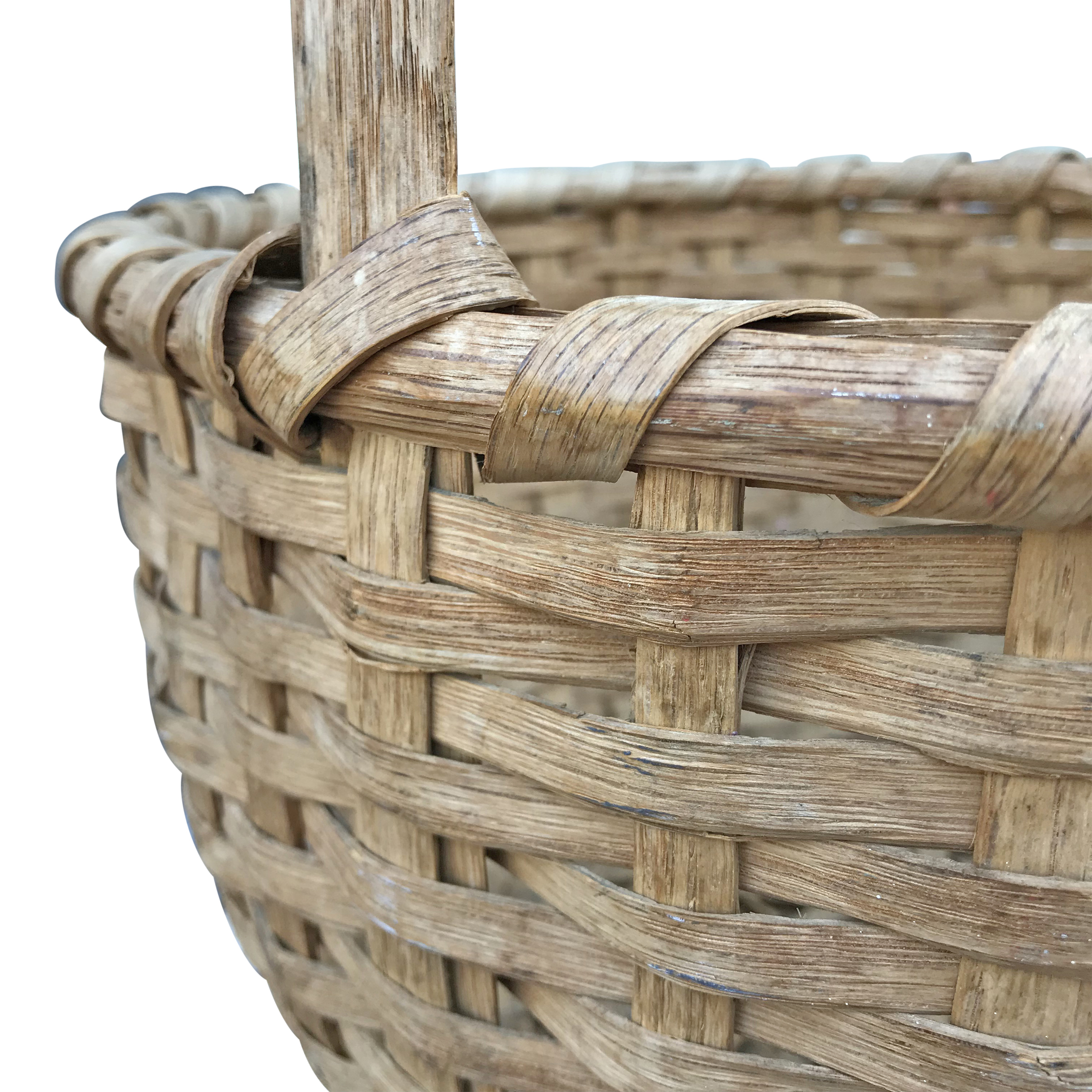 Early 20th Century Oak Splint Basket 6.jpeg