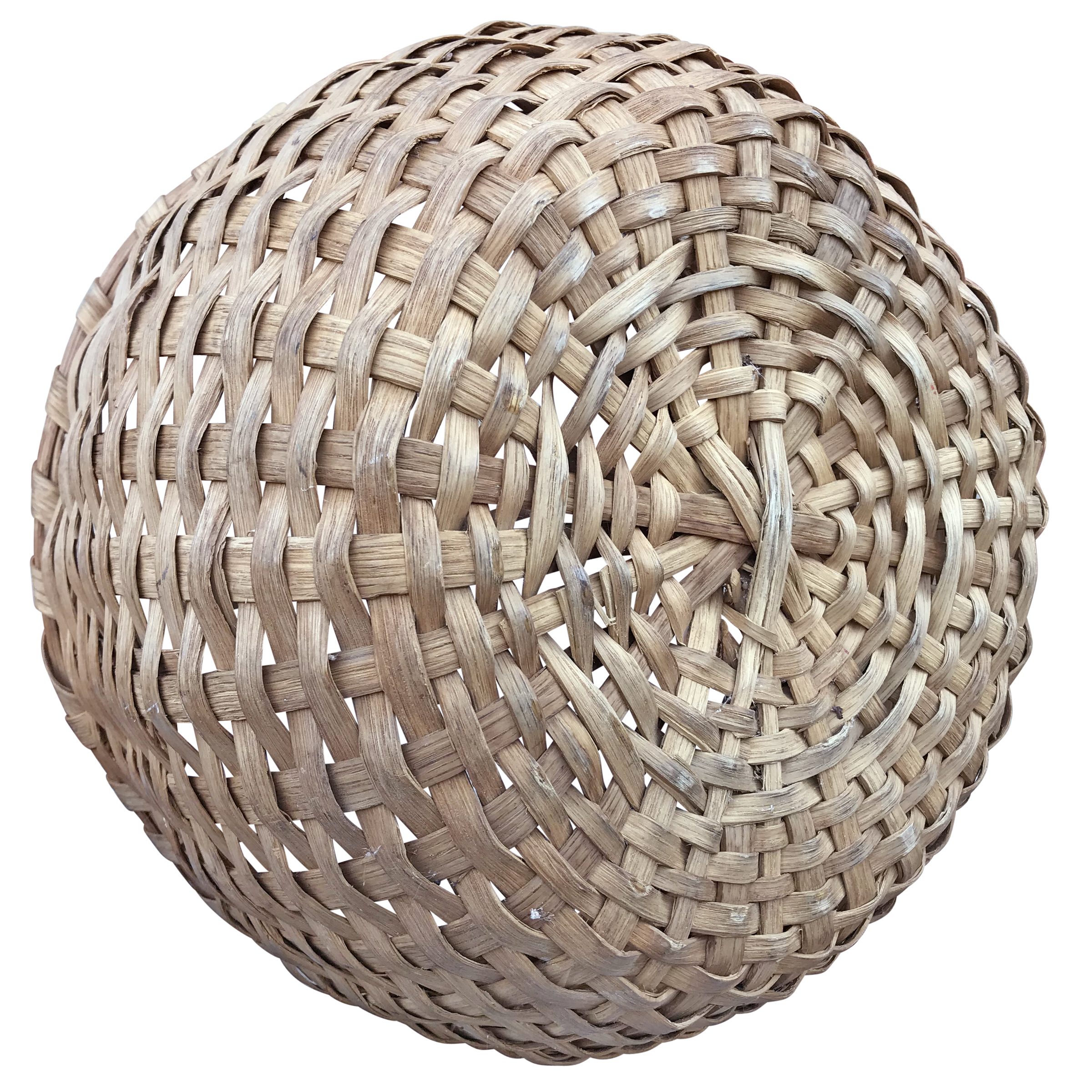 Early 20th Century Oak Splint Basket 8.jpeg