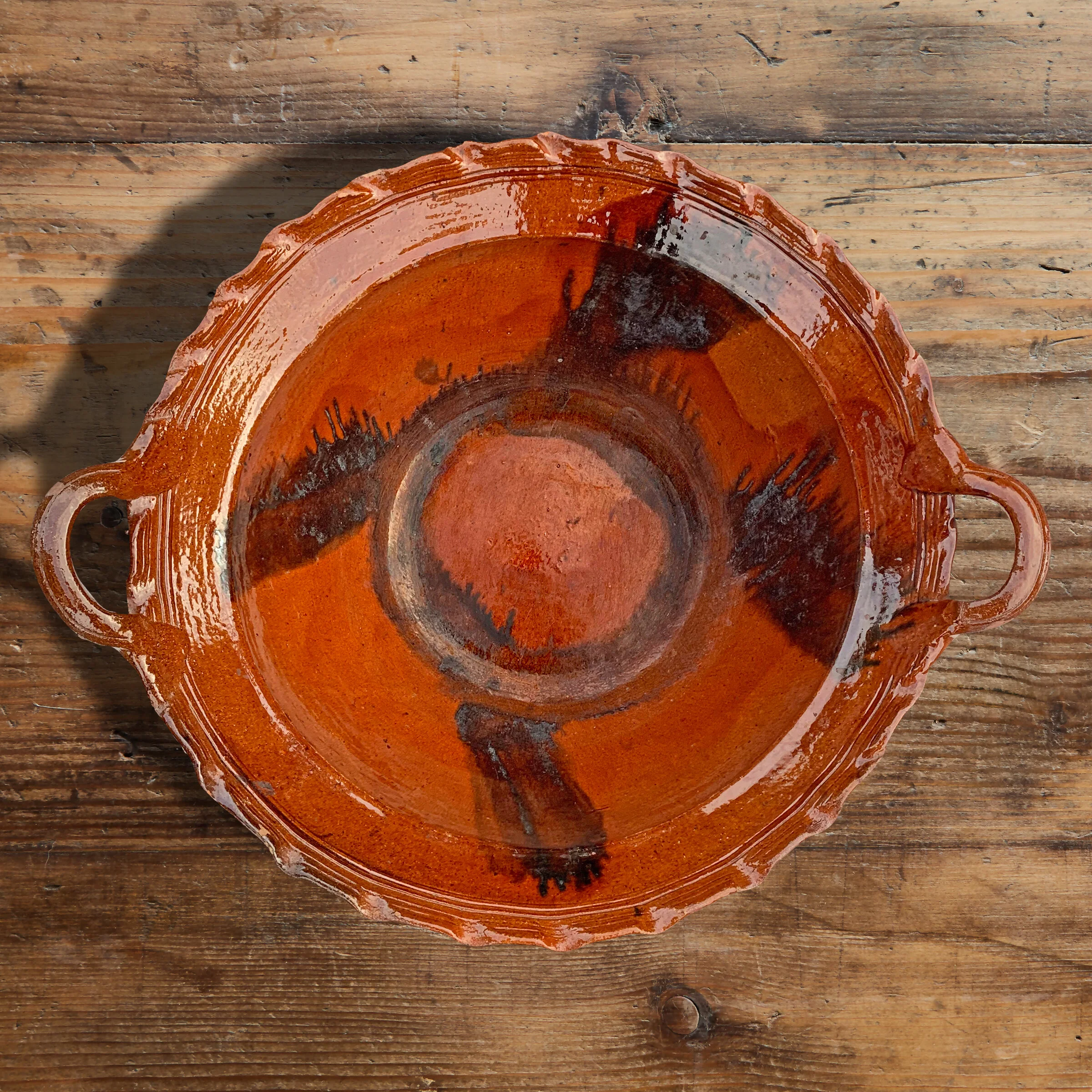 Massive Glazed Terra-cotta Bowl