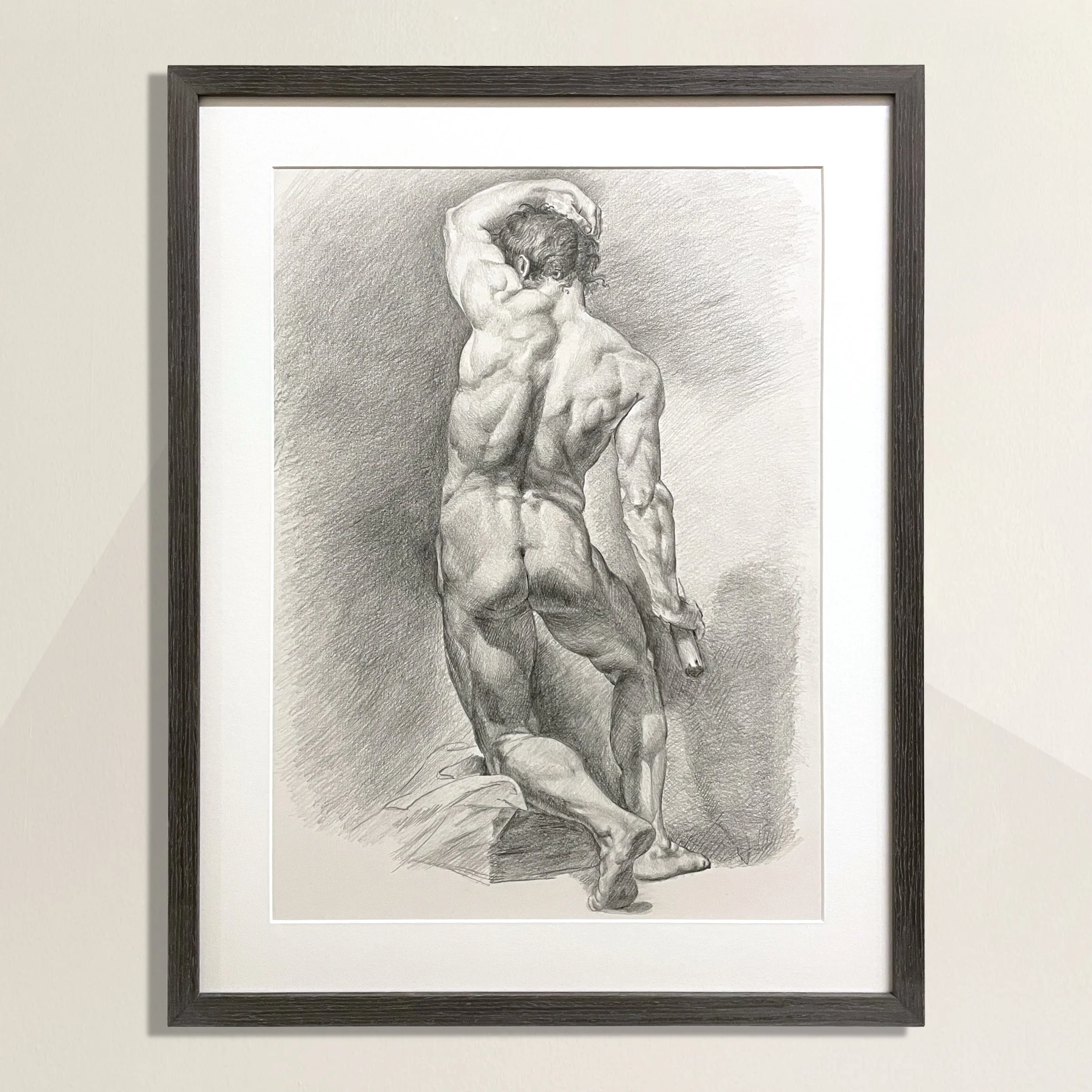 Stunning Framed Academic Figure Drawing