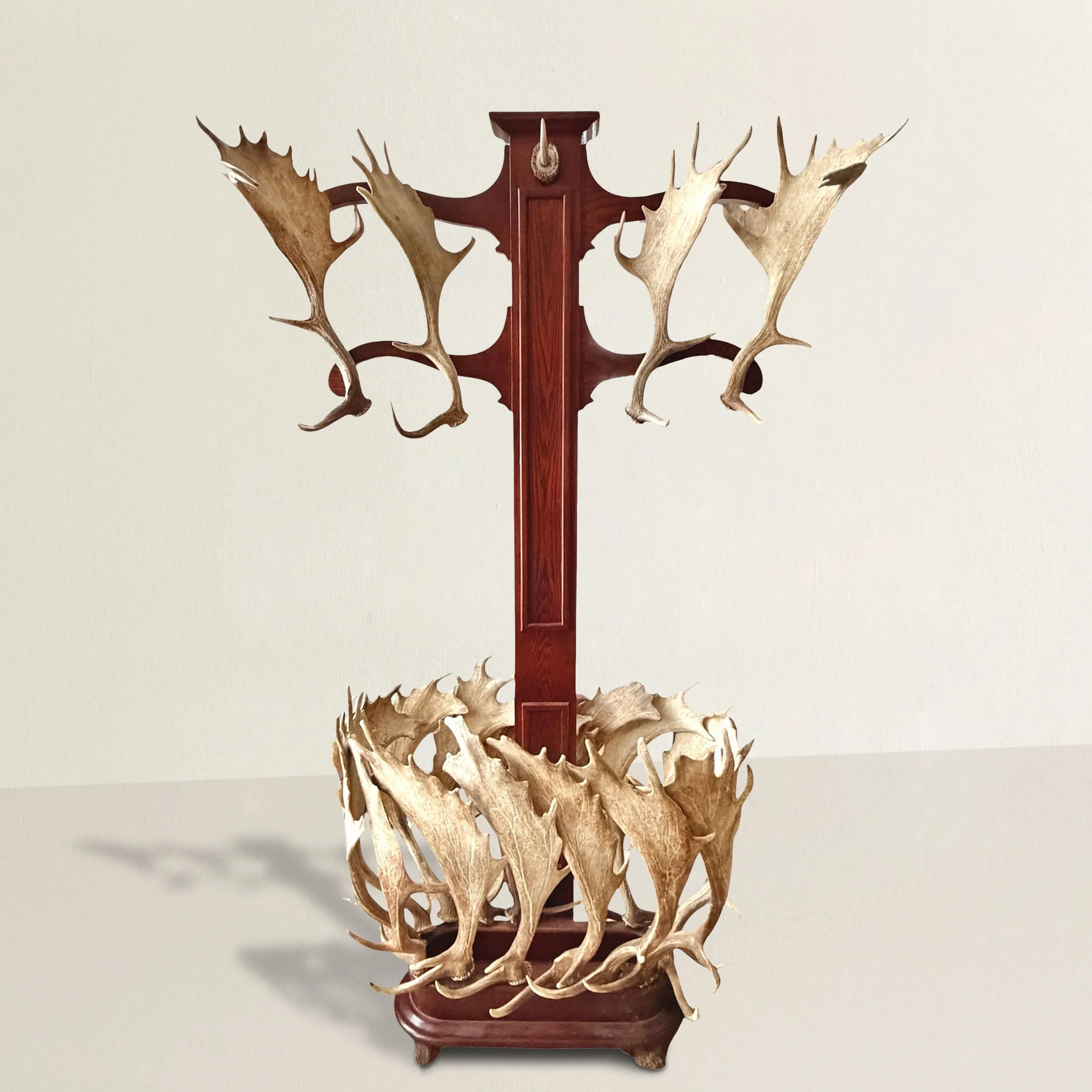 Vintage Fallow Deer Antler Hall Tree