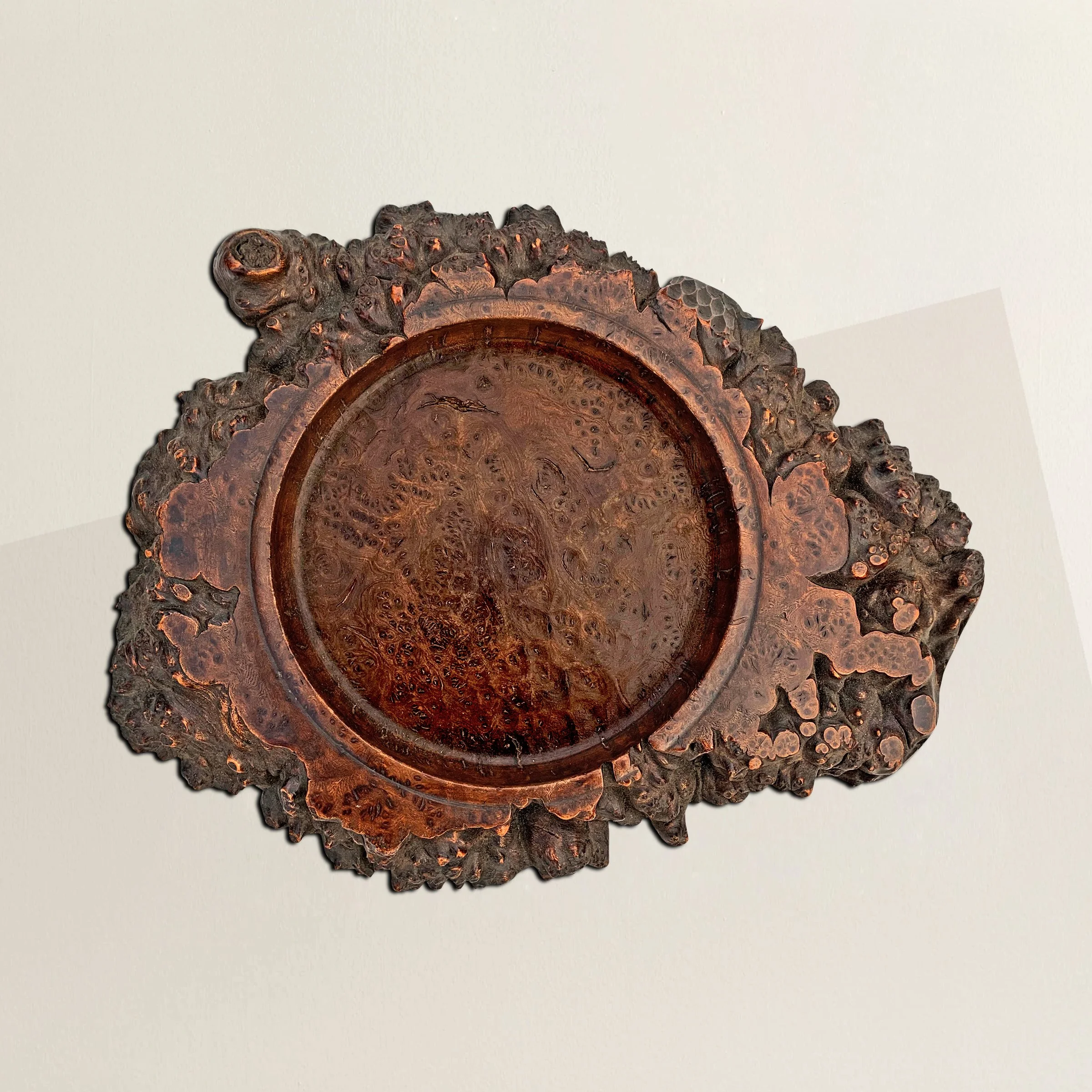 19th Century Japanese Burlwood Dai