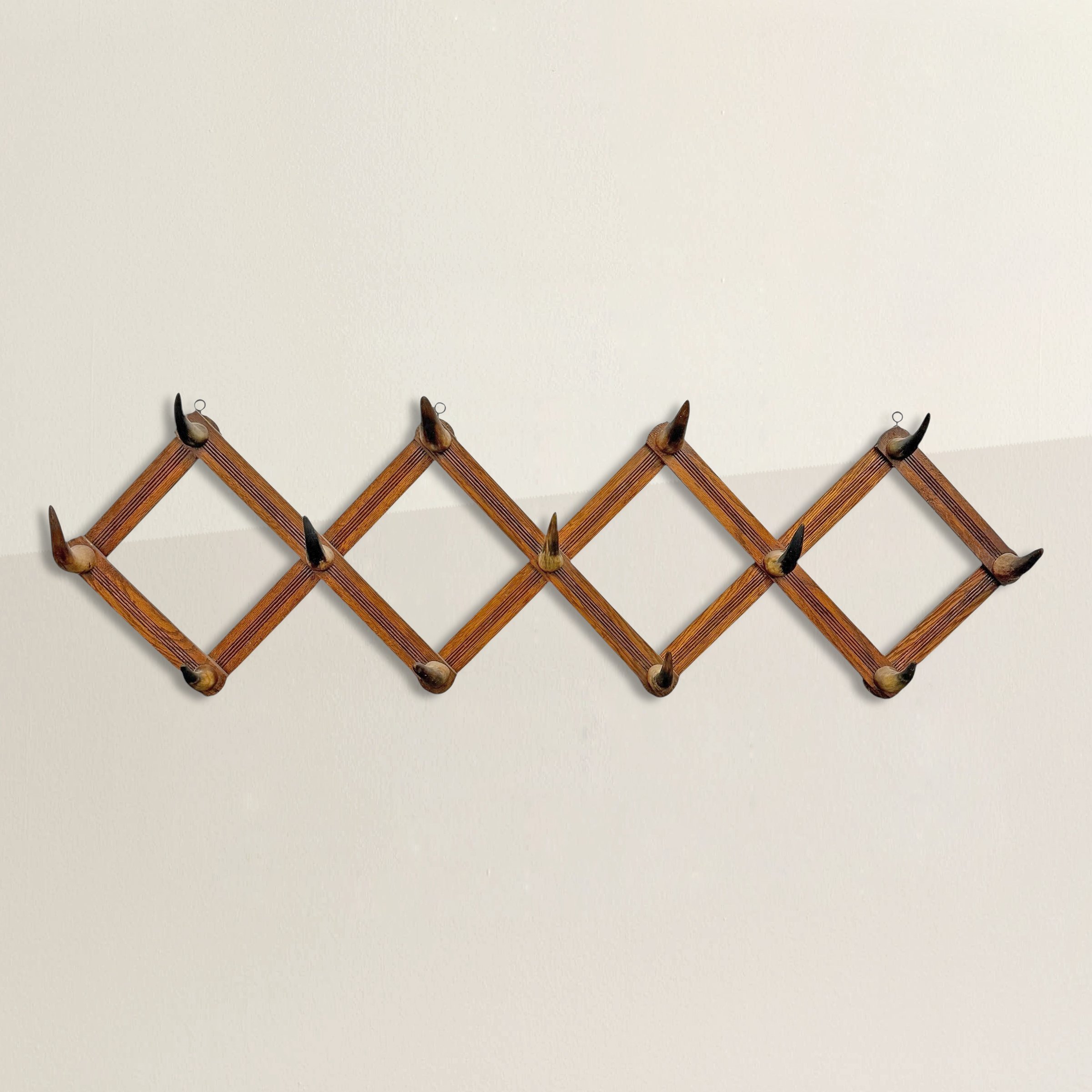 19th Century American Folding Hat or Coat Rack