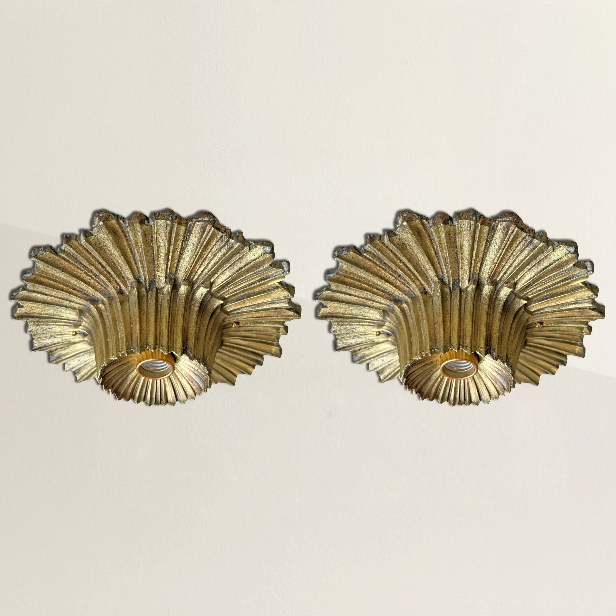 Pair of Art Deco Brass Ceiling Fixtures.jpg