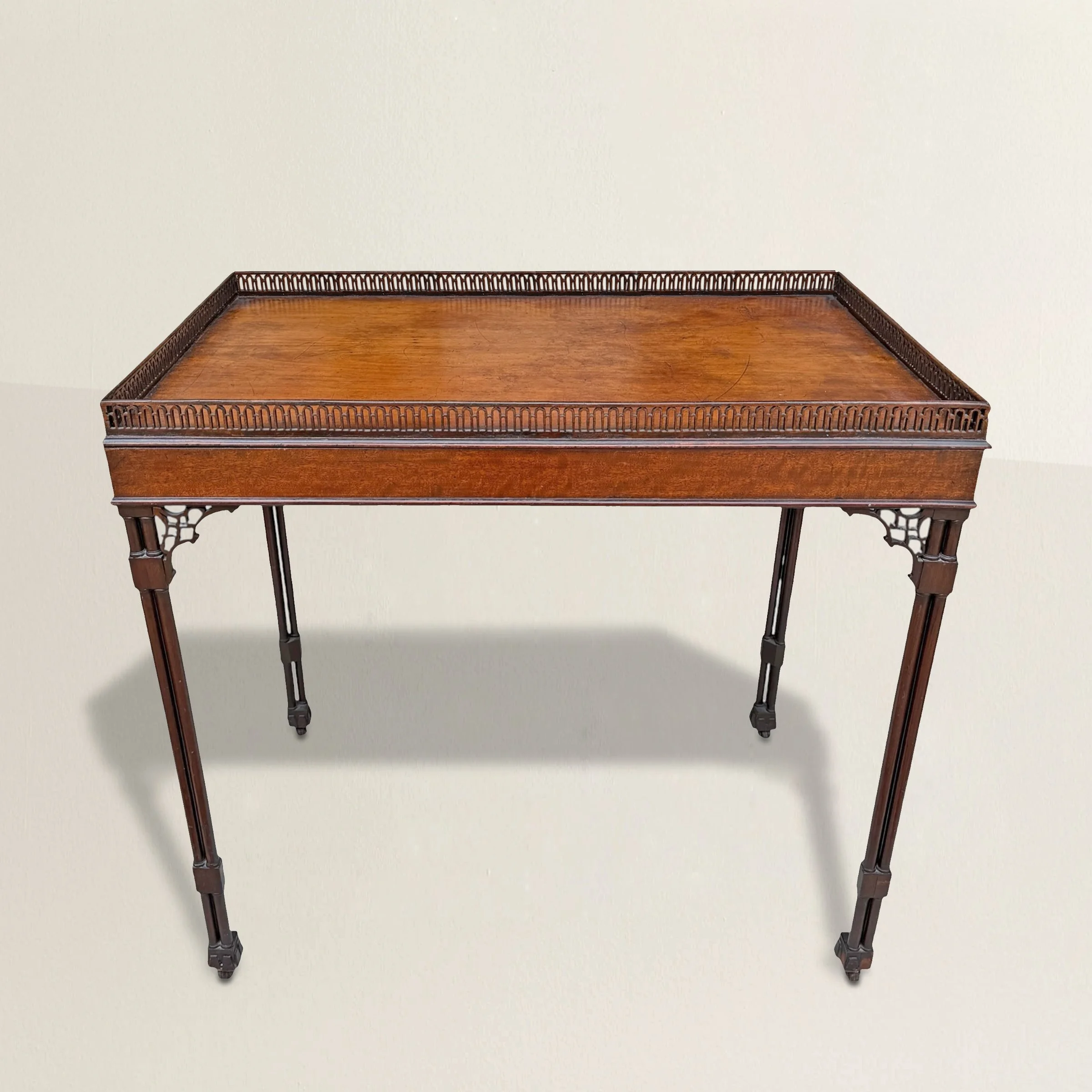 19th Century English Chinese Chippendale Silver Table.jpg