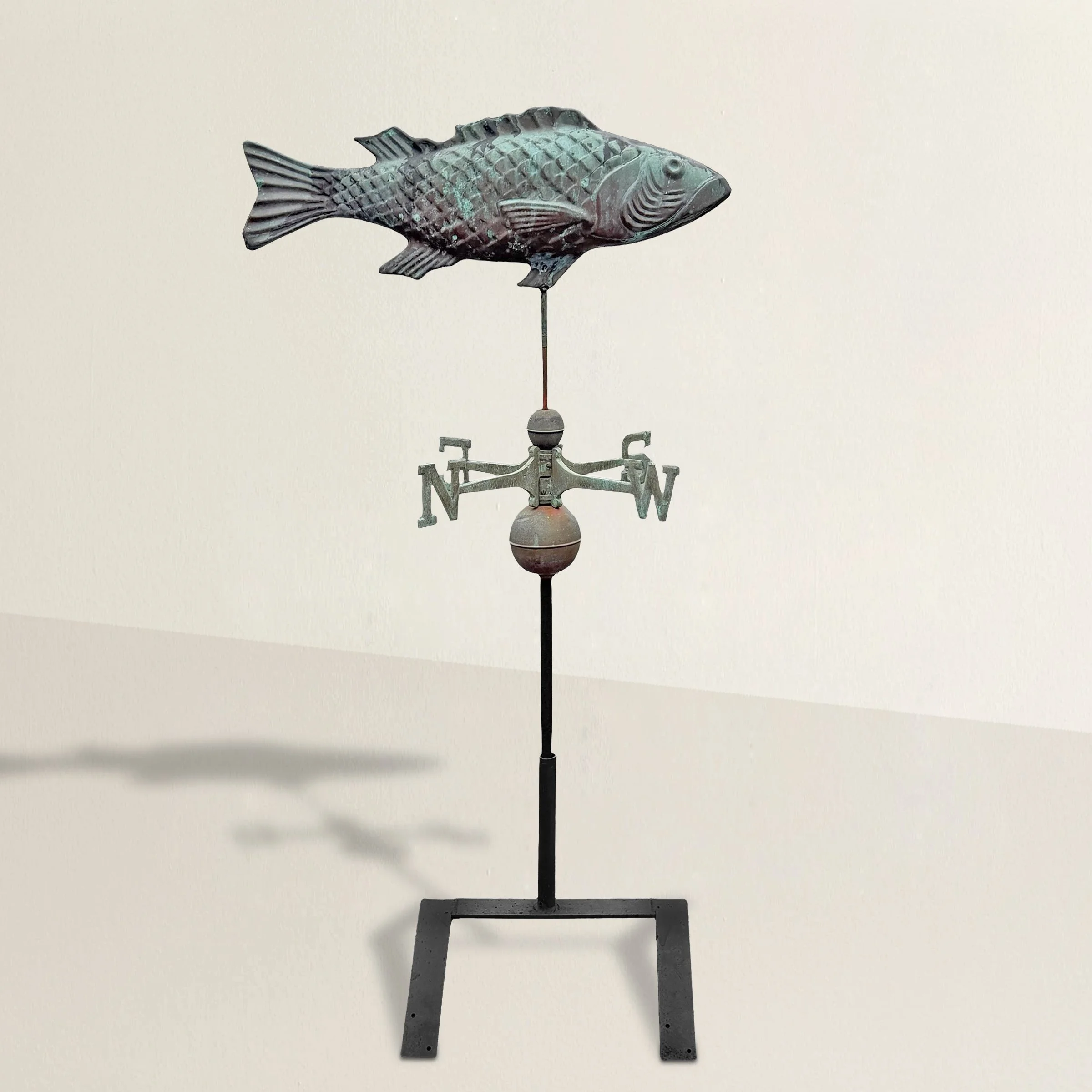 Early 20th Century American Copper Trout Weathervane