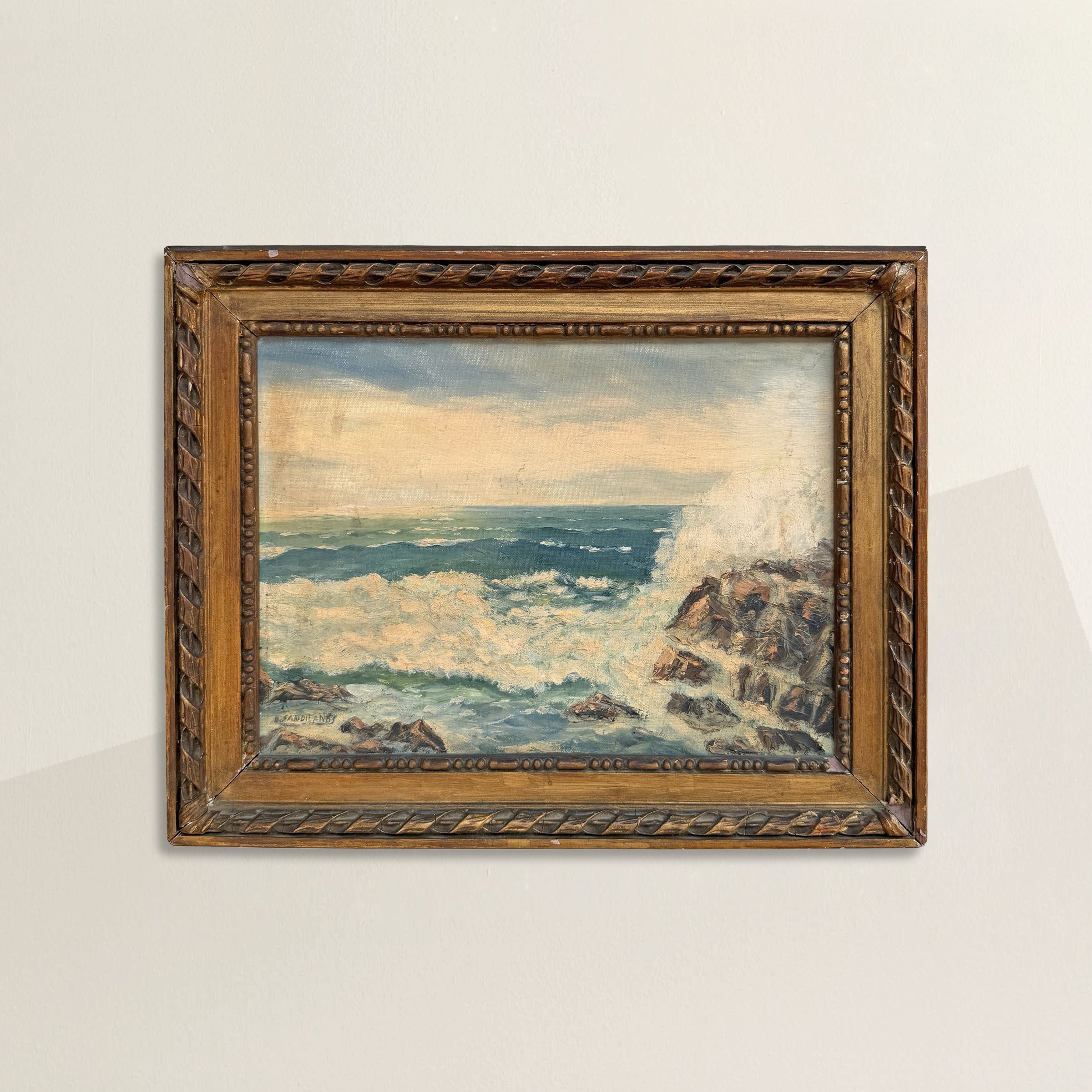 Mid-20th Century American Seascape Oil Painting