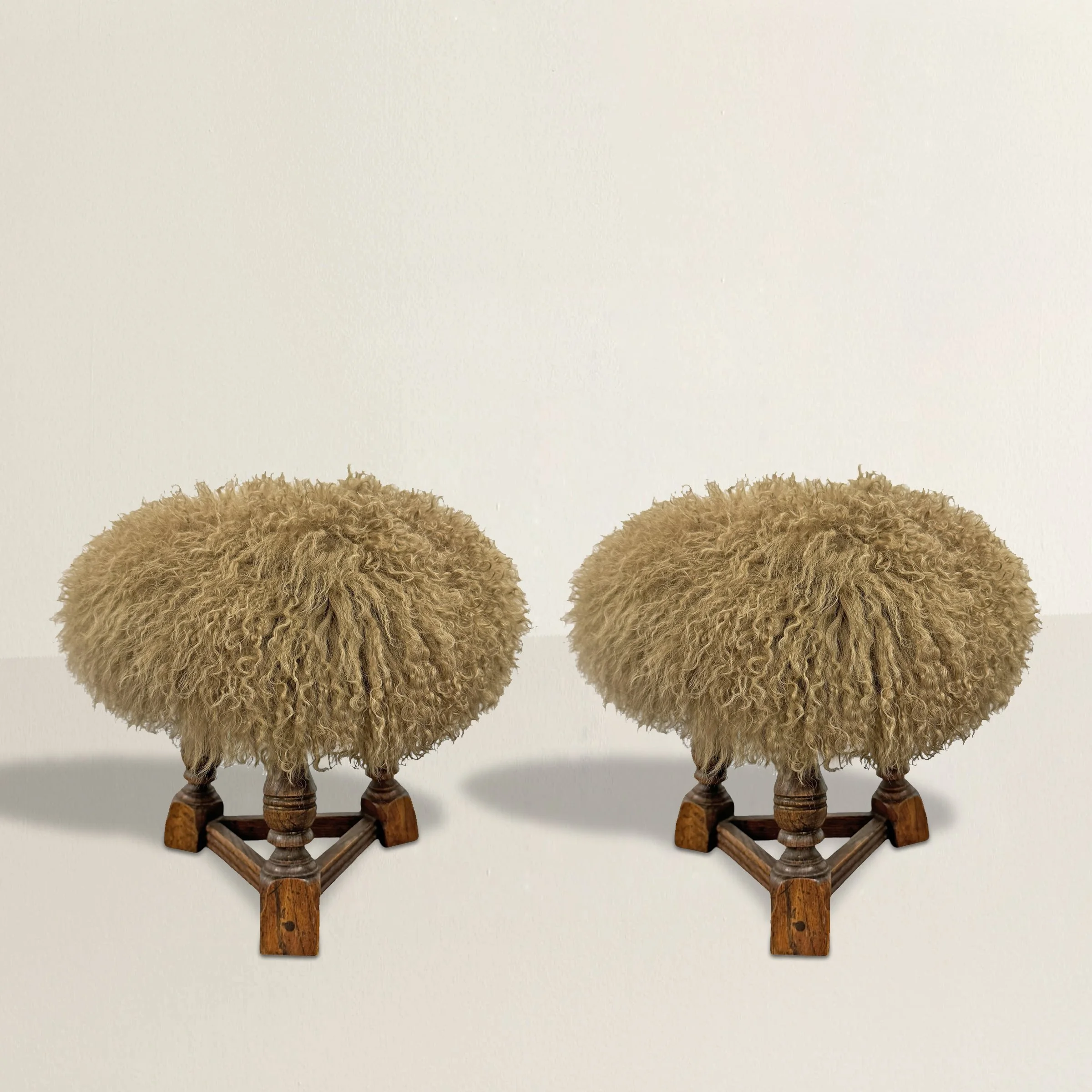 Fur Covered Triangle Stools.jpg