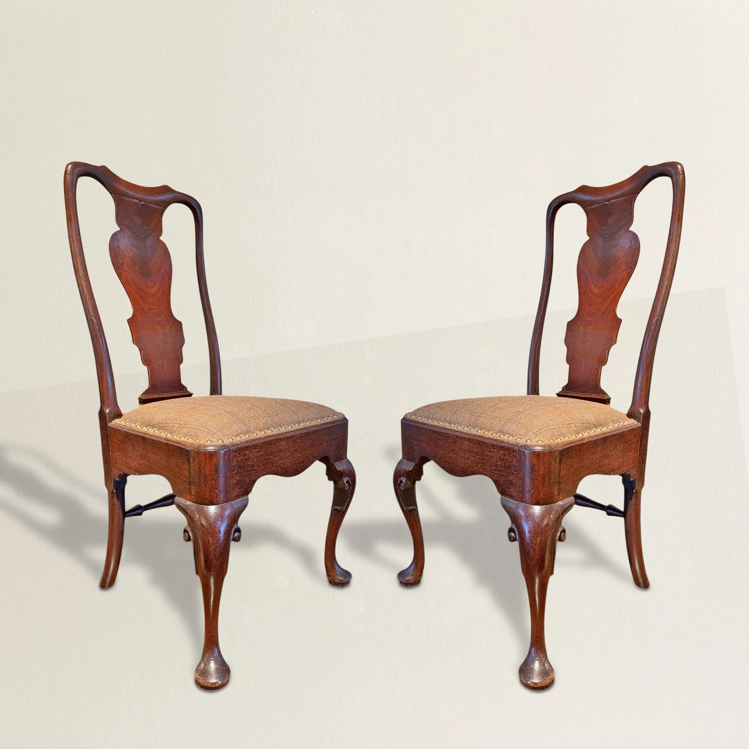 Pair of 18th Century English Queen Anne Side Chairs