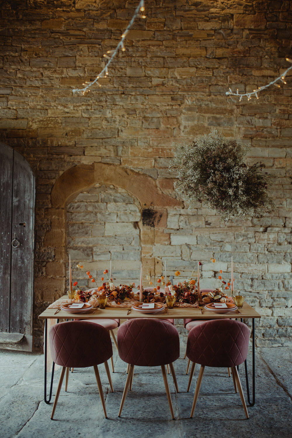 Chic barn wedding with retro boho vibe