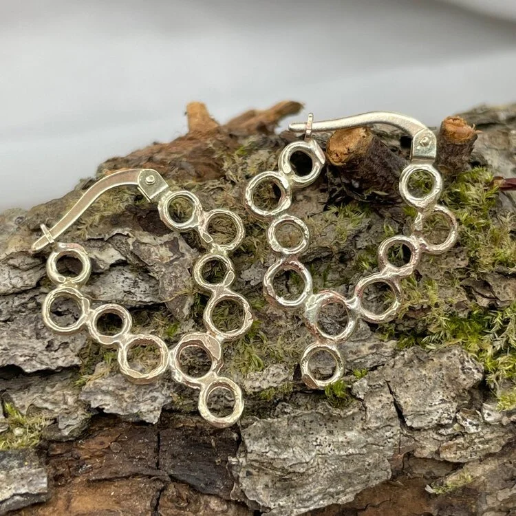 bubble hoop earrings