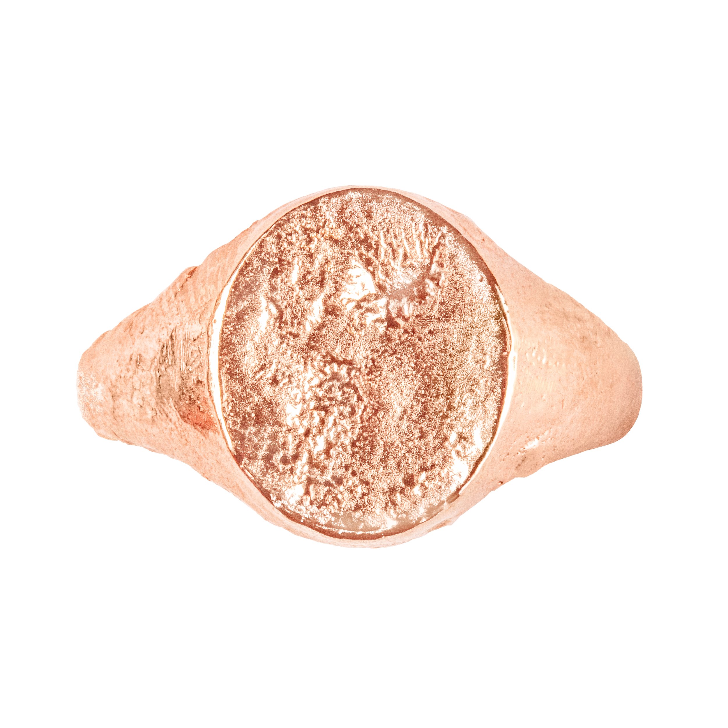 9ct red / rose gold heavy weight signet ring