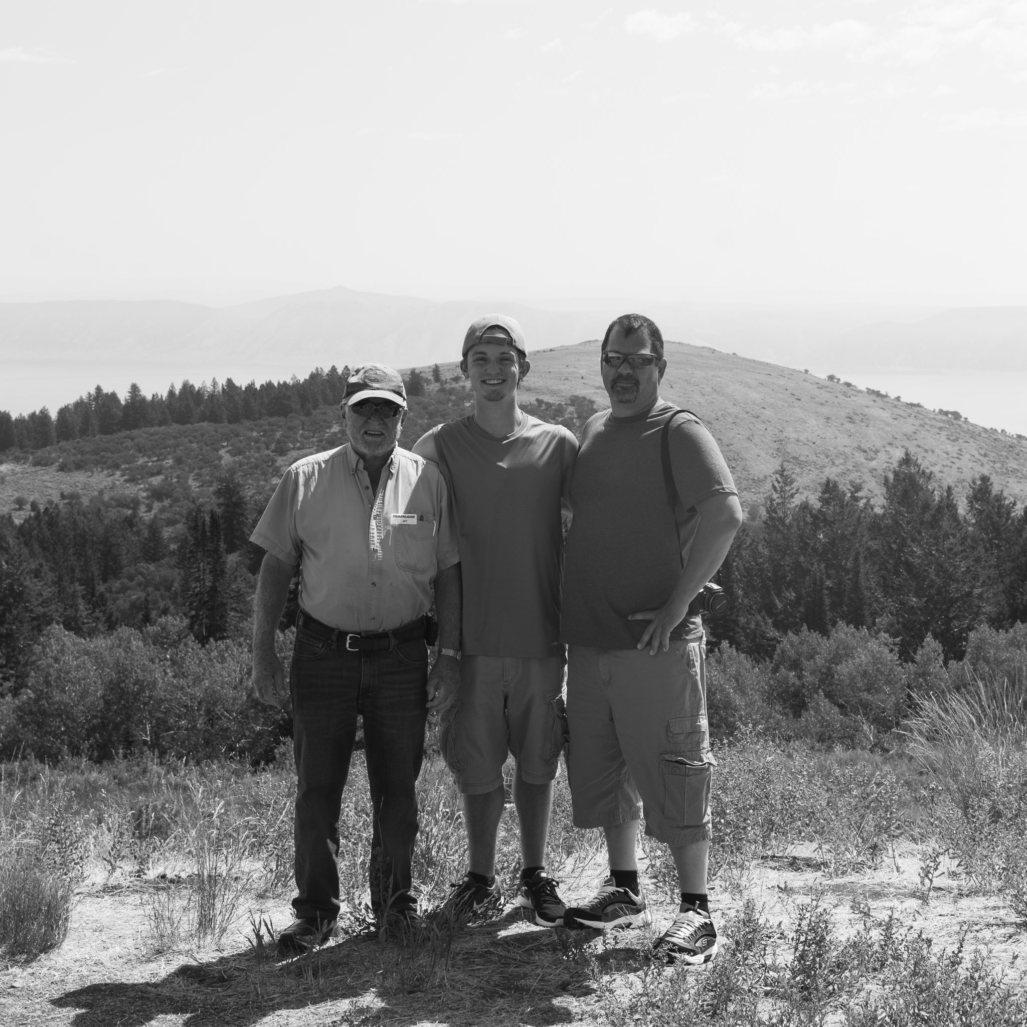 A 3 generational self-portrait of my grandfather, myself, and my father as we explored Wyoming.