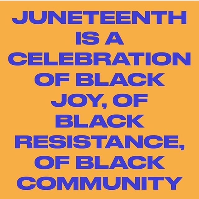 I wasn&rsquo;t taught about Juneteenth in school nor was it even in my consciousness until a few years ago. We&rsquo;ve all got work to do, even (especially?) as a NBPOC. Artwork by: @somewhere__good // Also make it a national holiday!