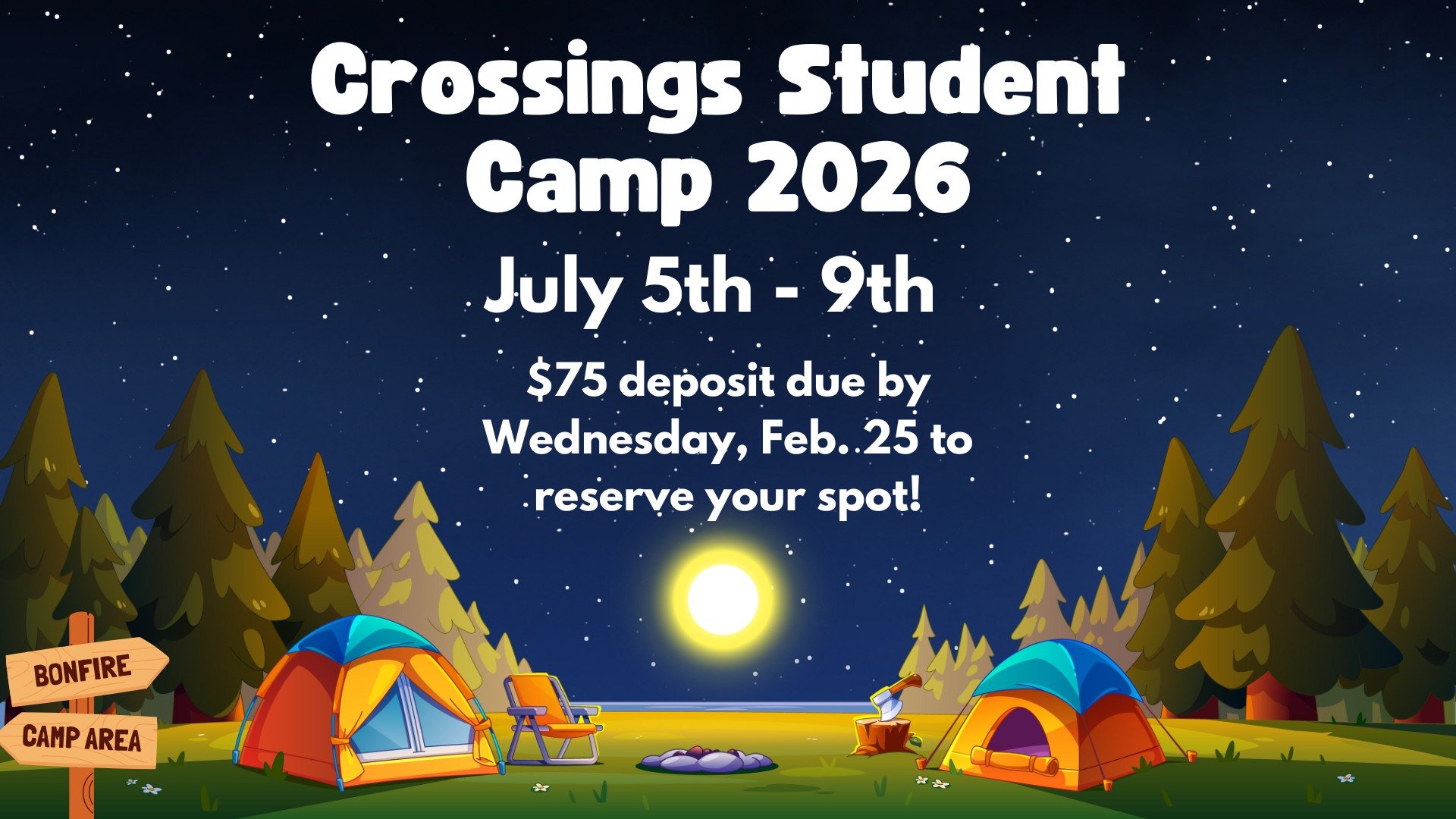 Sign ups for camp are going on now! Don't miss the best week of the year. Sign up today!