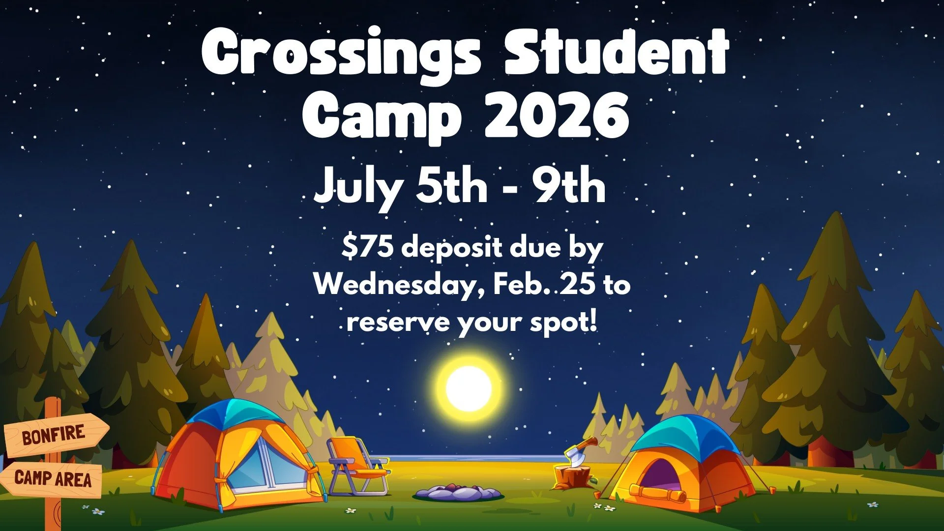 Camp sign ups are happening now! Don't miss the best week of the year. Send us a message to let us know you're coming.