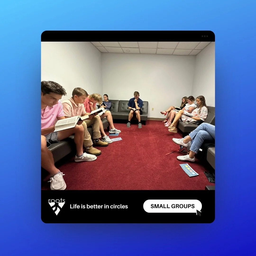 Don't miss small groups tomorrow at 10:30 am!