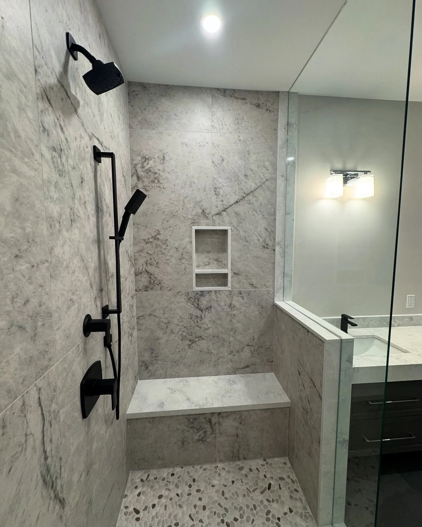 Silicone day in wasaga, many more fixtures completed but didn&rsquo;t get all on camera