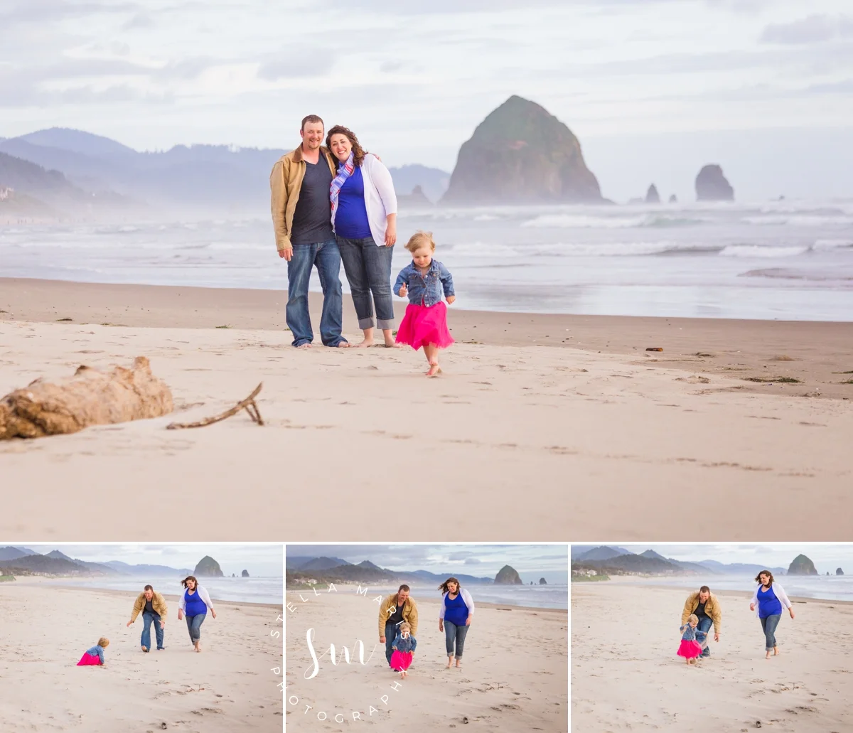 Dolan Family {Cannon Beach, OR} Gender Reveal and Family Session