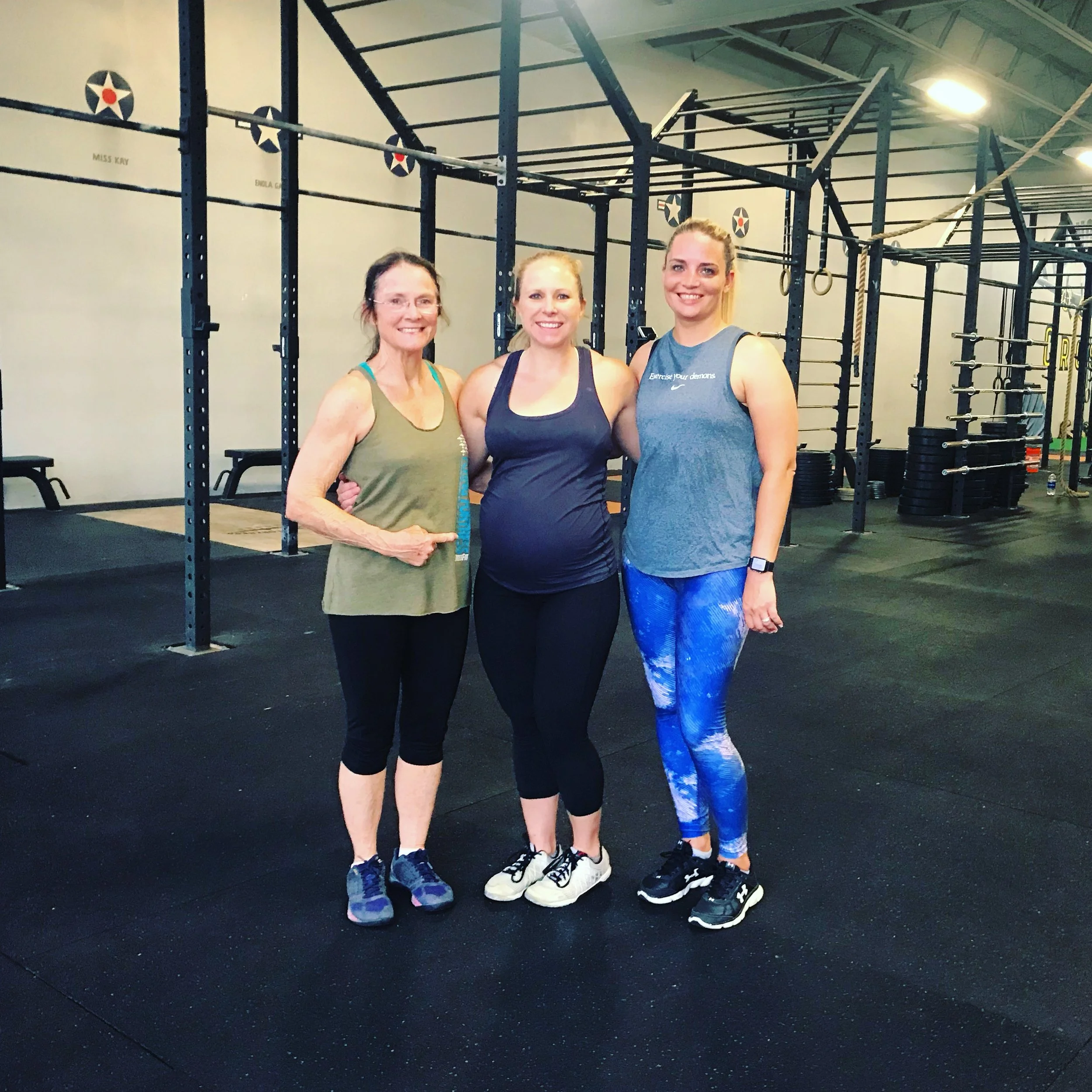 Leah, Coach Kara and Jennifer