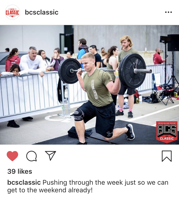 Marc lunging at the 2018 BCS Classic.  *Repost from the BCS Classic Instagram