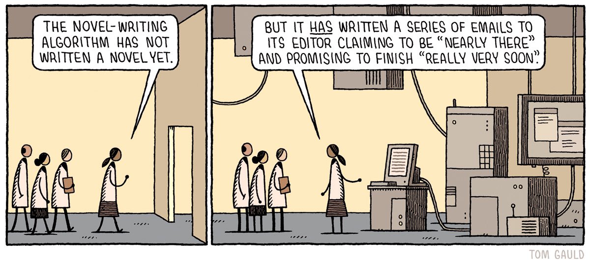 Image result for Tom Gauld Comics writing