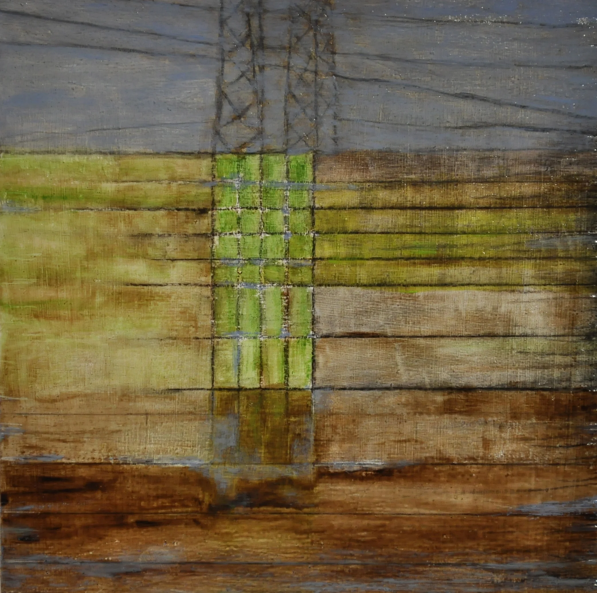  grid, 2017 oil on wood panel, 15 x 15 cm 
