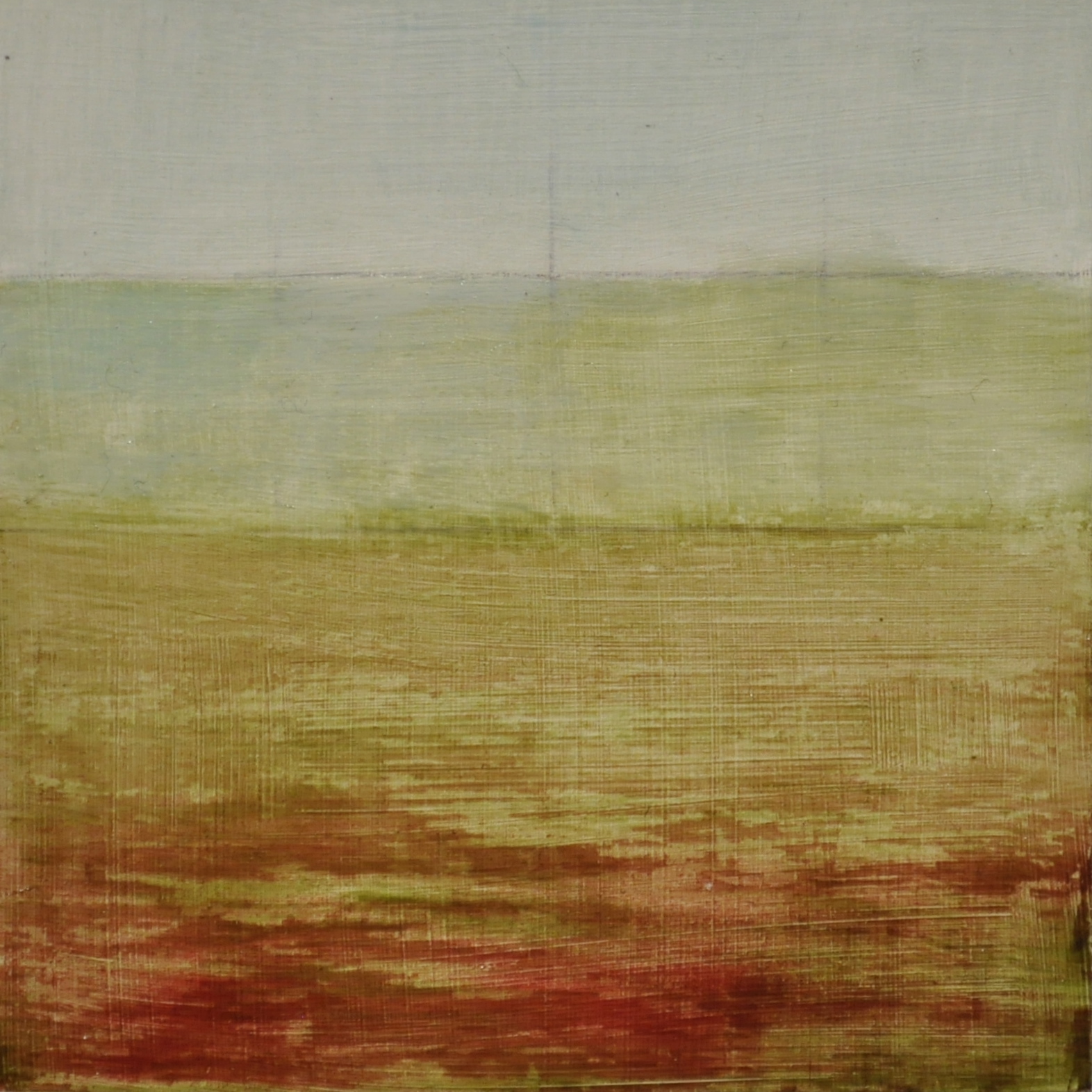  land strips, 2016  oil on wood panel, 10 x 10 cm 