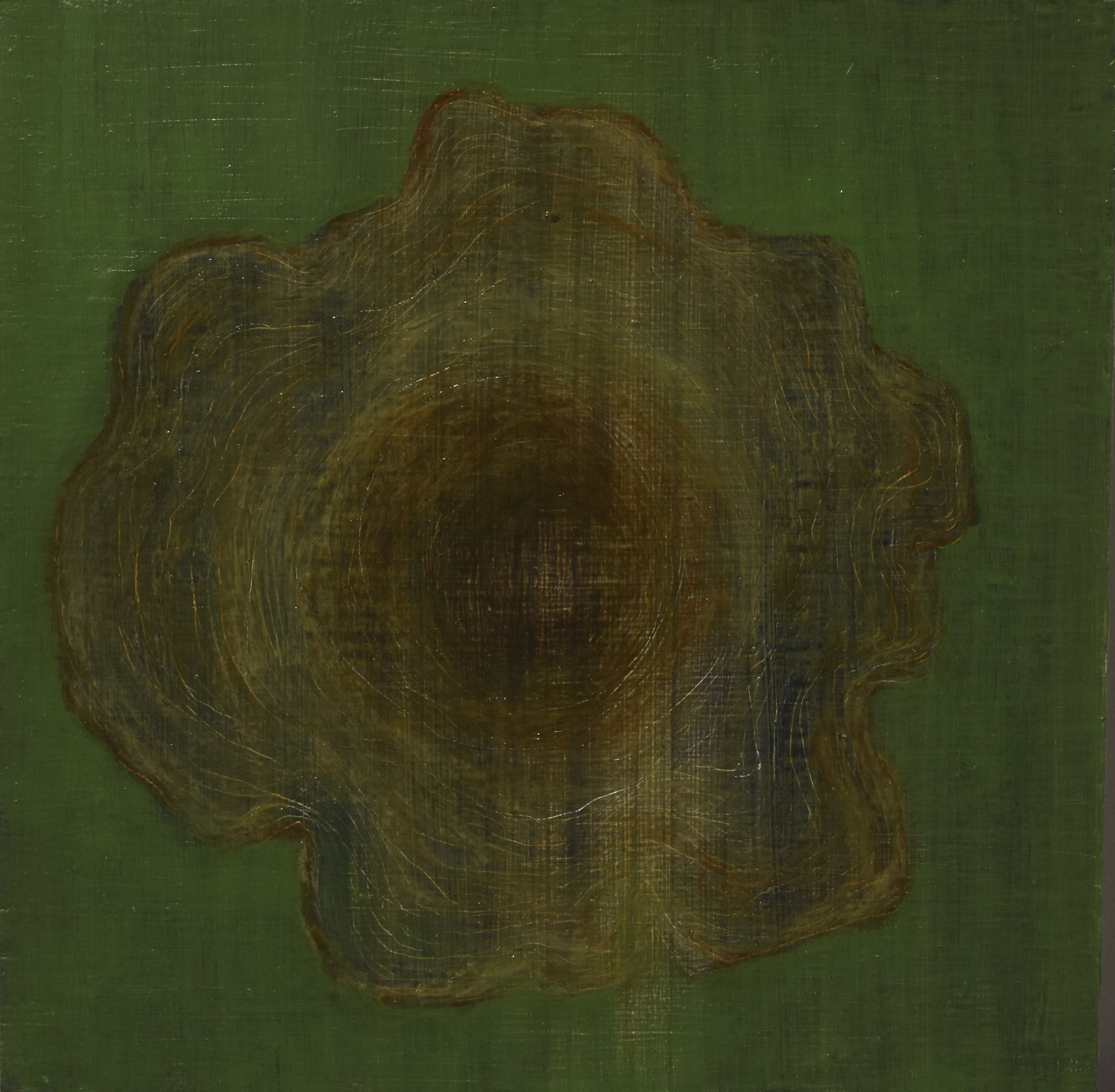  heartwood, 2017 oil on wood panel, 15 x 15 cm 