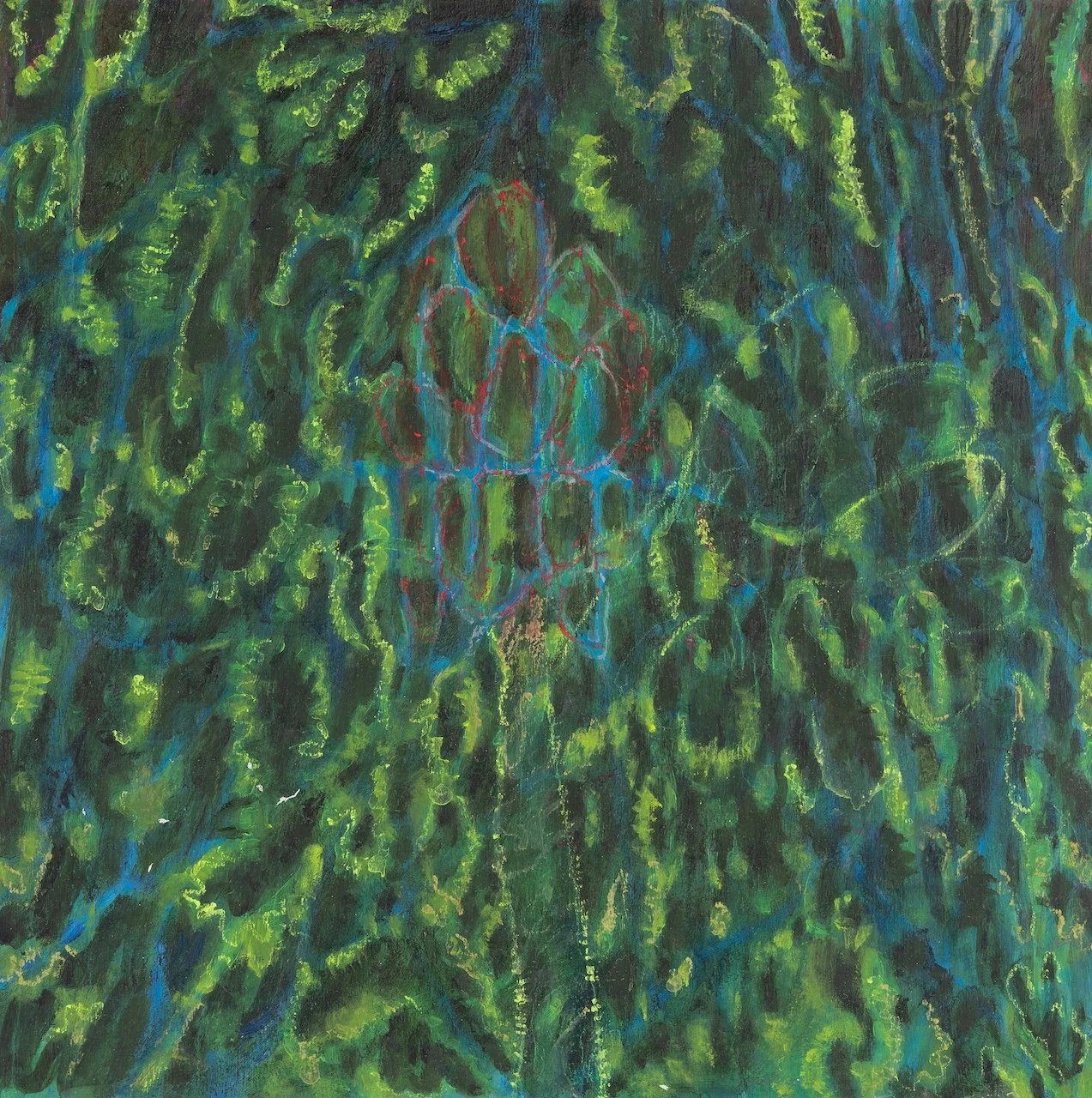 Embellish, 2025/6, oil on wood panel, 25 x 25 cm