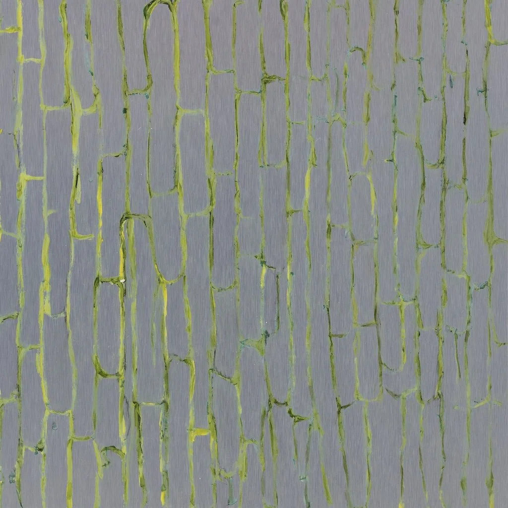 Plant Cells, 2025, oil on aluminum, 30 x 30 cm