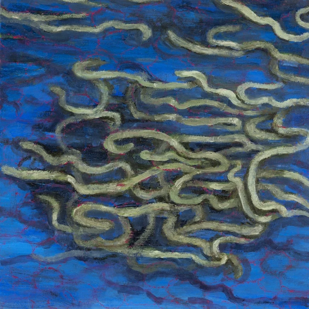 Meristems, 2026, oil on wood panel, 20 x 20 cm