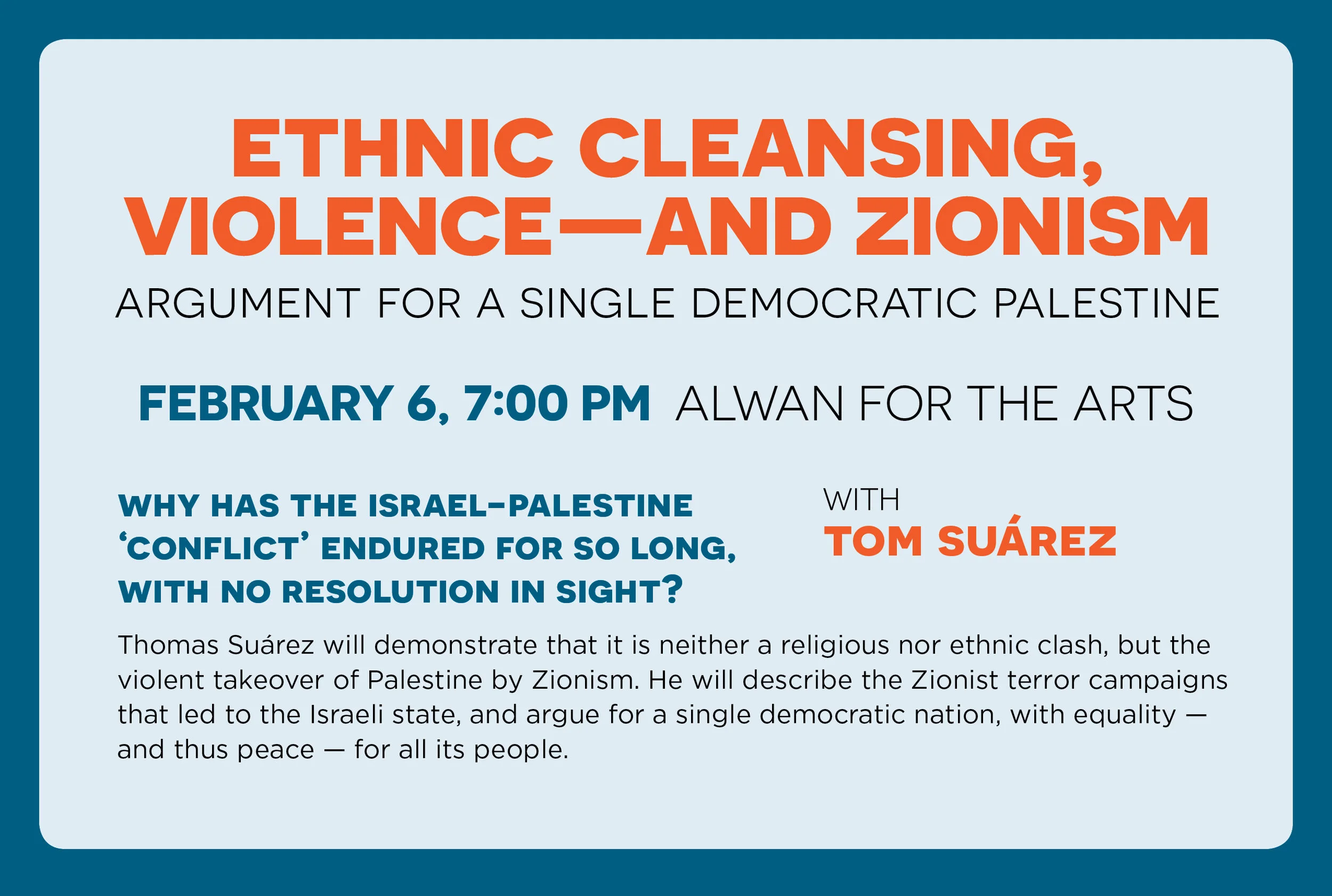EVENT: Ethnic Cleansing, Violence—And Zionism