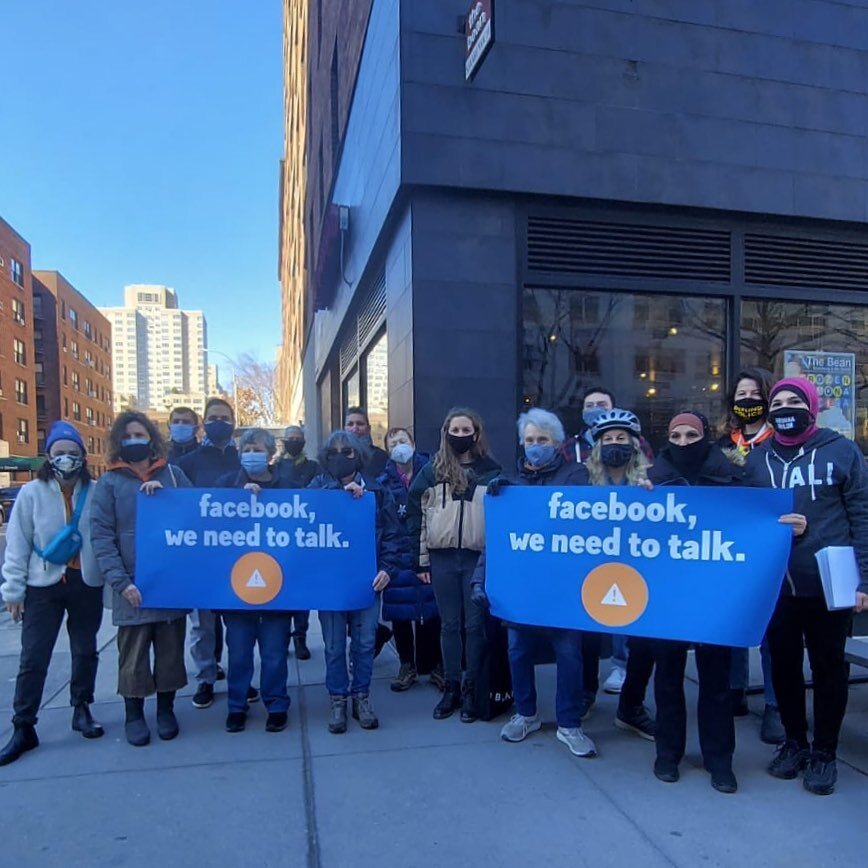 Today, along with 17 other cities around the world, we delivered our petition to our local Facebook office in NYC to make sure Facebook gets our message: Facebook, we need to talk! We need to talk as Jews, as Palestinians, and as allies in our collec