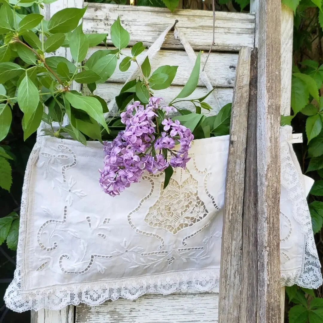 The lilac window is so short!  Why is it that my favorite flowers have such short growing seasons?  Peonies are only weeks!  Enjoy them while you can friend!
.
.
The website is filled with handmade items for you and we still have a few complimentary 