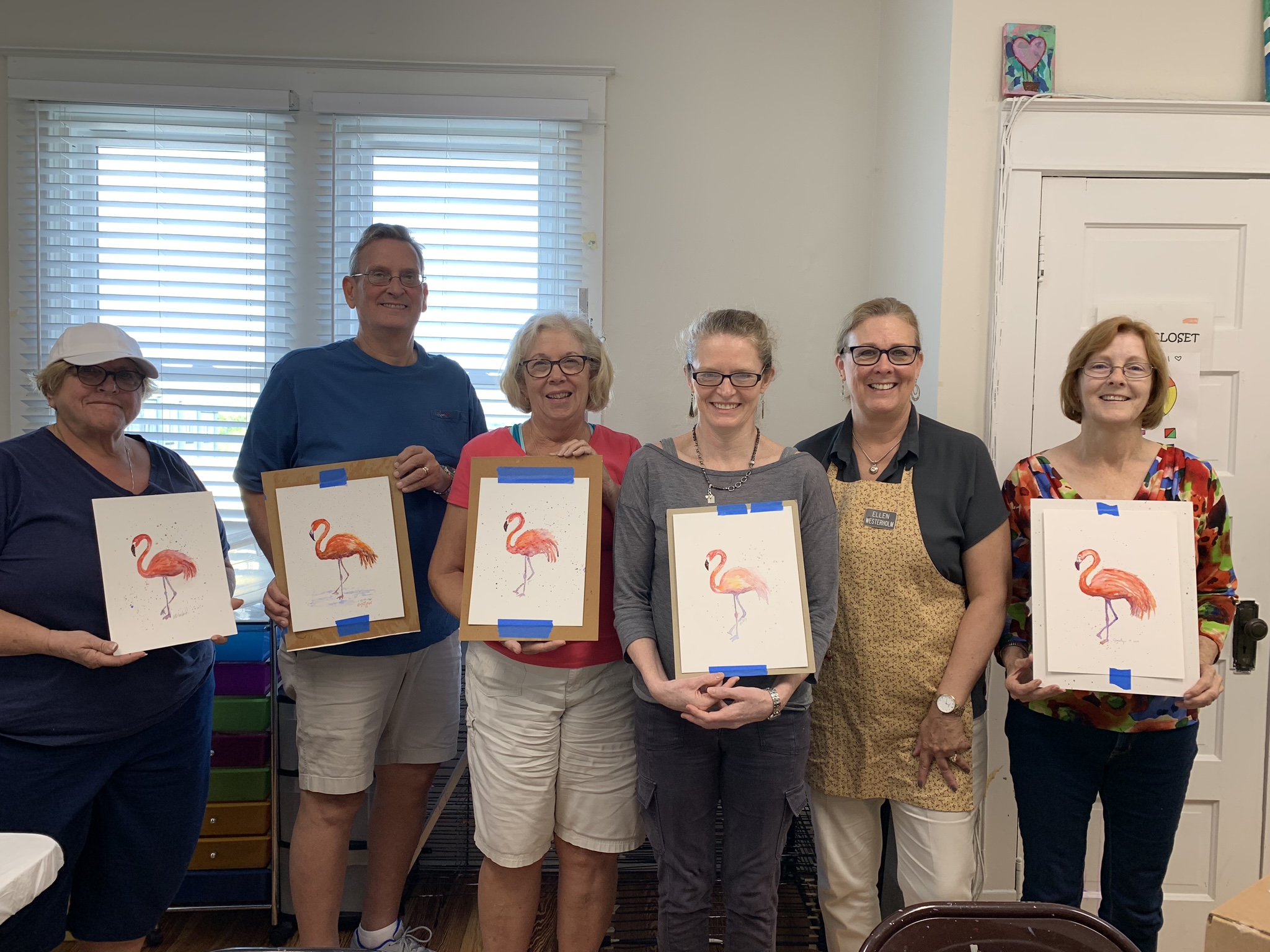 Mt. Dora Arts Center Flamingo Class - March 2019