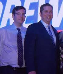 Andrew Scheer and senior staffer, former The Rebel Corporate Director Hamish Marshall. Photo credit: National Newswatch