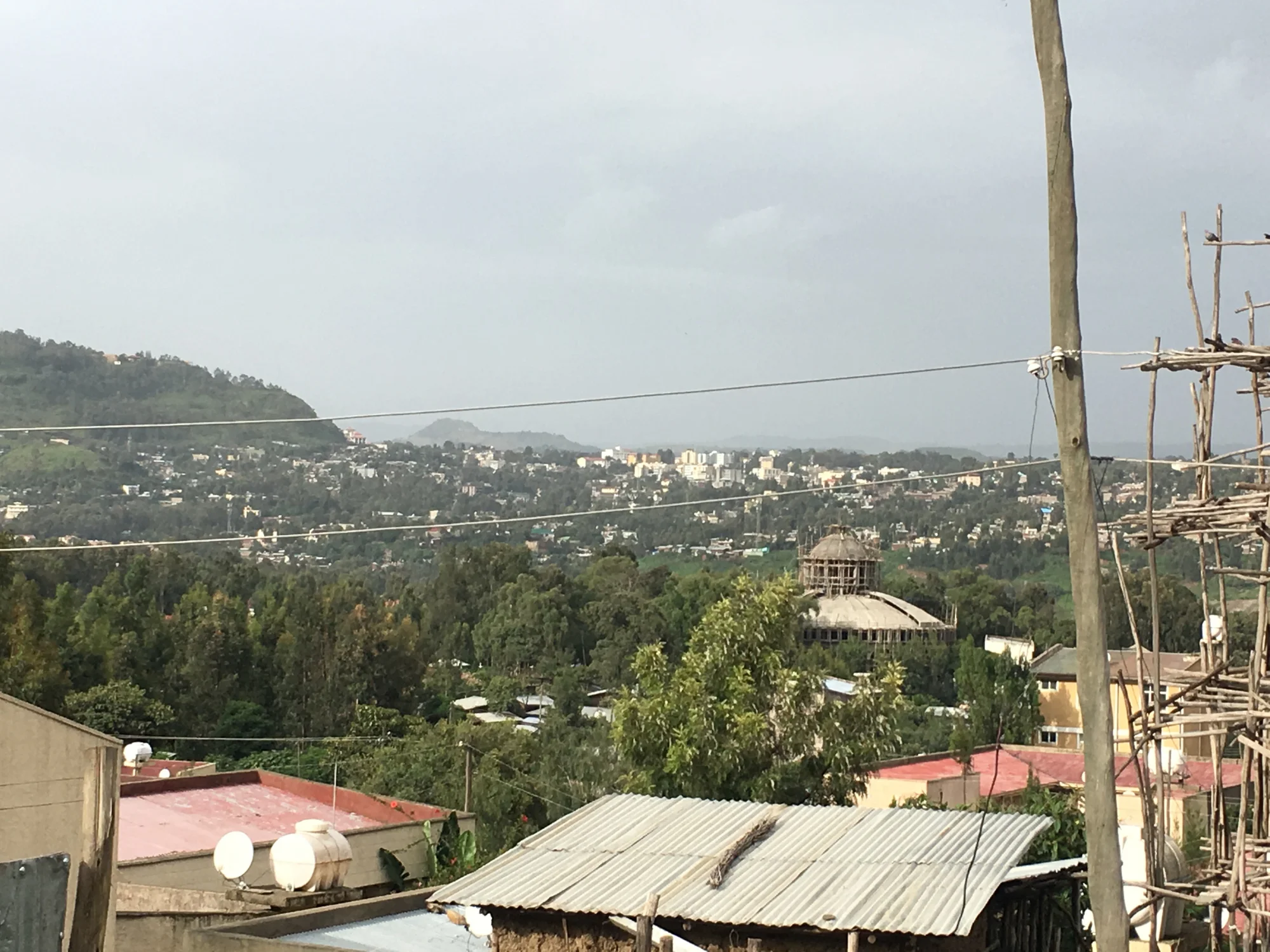 Gondar is hilly- and particularly green this time of year