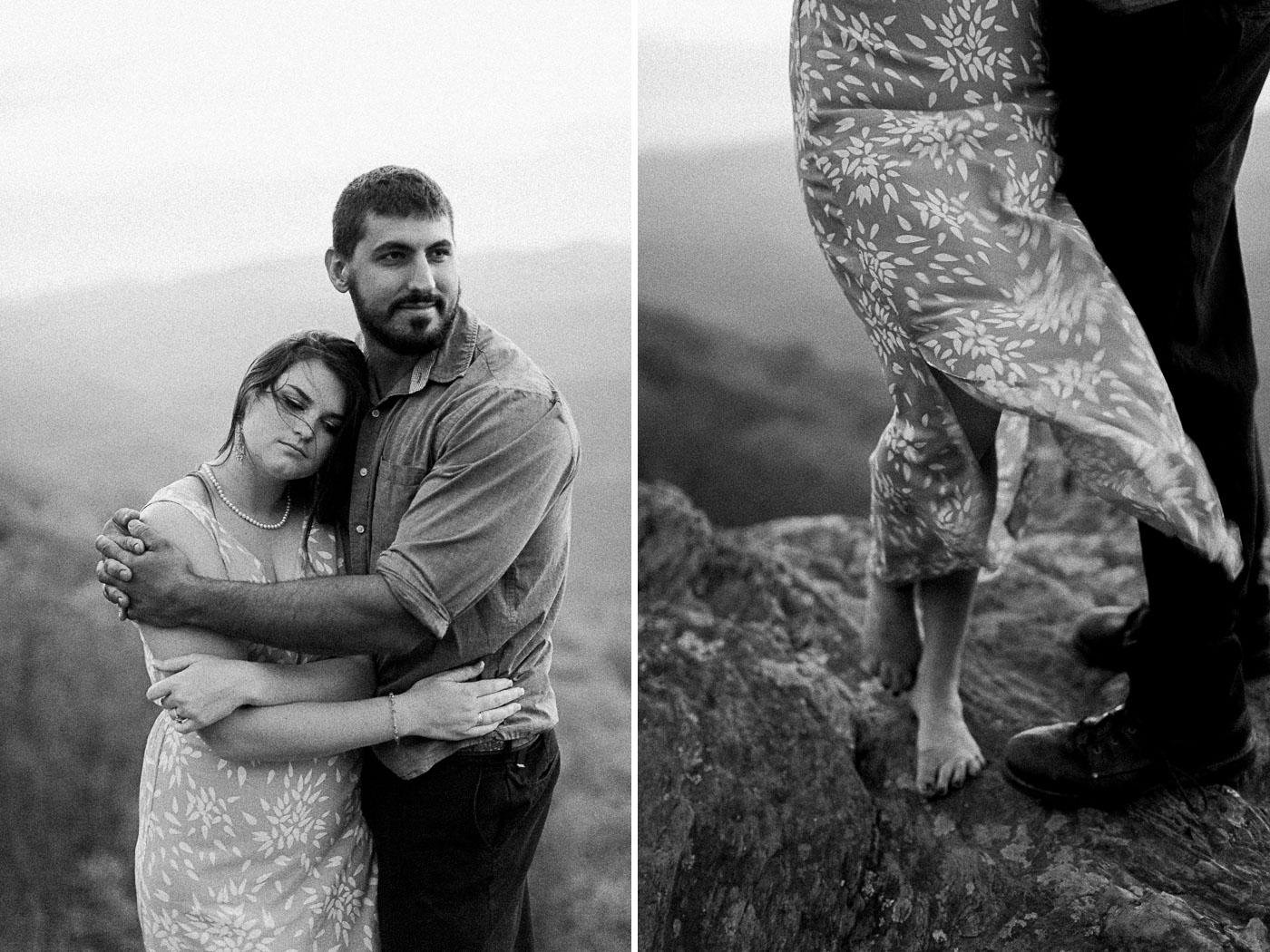 charlottesville-adventure-engagement-photographer-ravens-roost-overlook-candid-virginia-photographer-black-and-white-movement.jpg