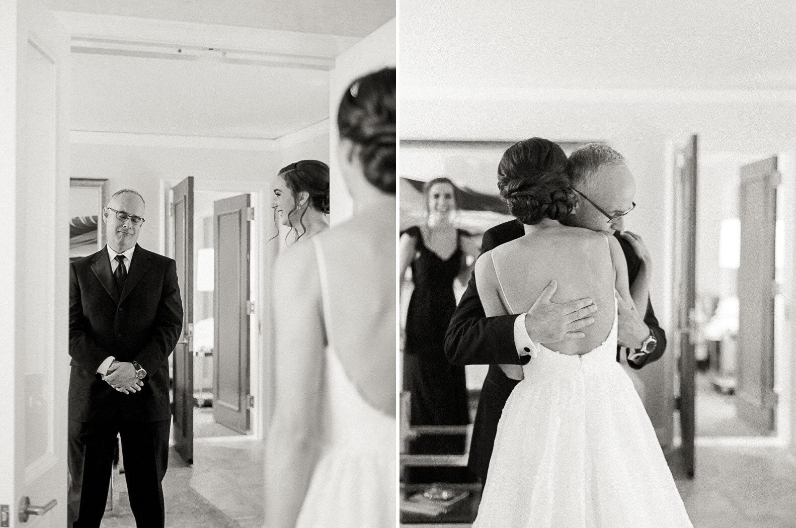 ritz-carlton-wedding-washington-dc-charlottesville-wedding-photographer-bride-putting-on-dress-black-and-white-father-and-bride.jpg