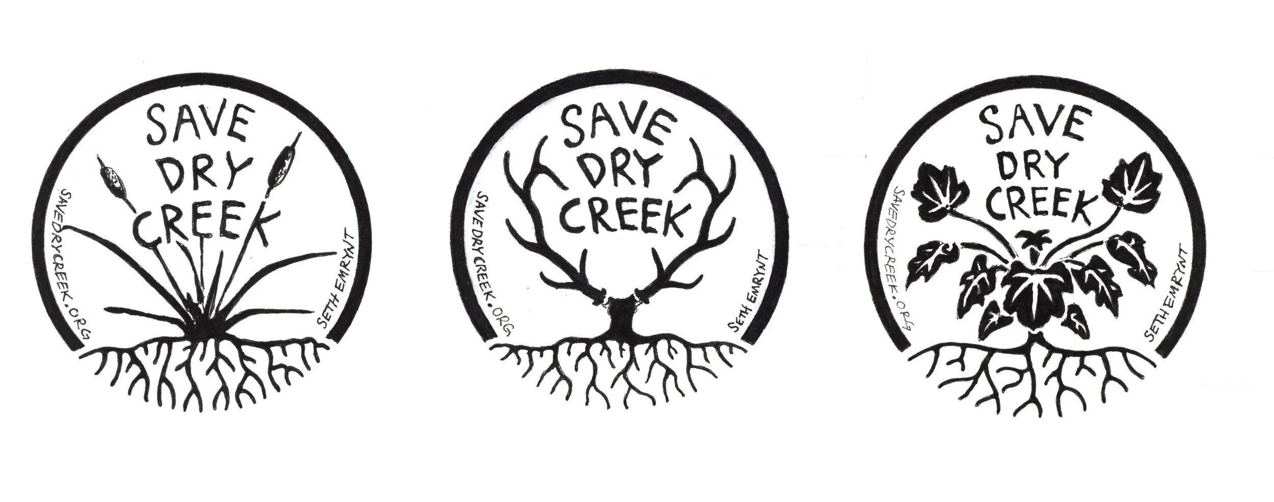 Stickers and buttons designed by Seth Emrynt. Check out more of his art here.