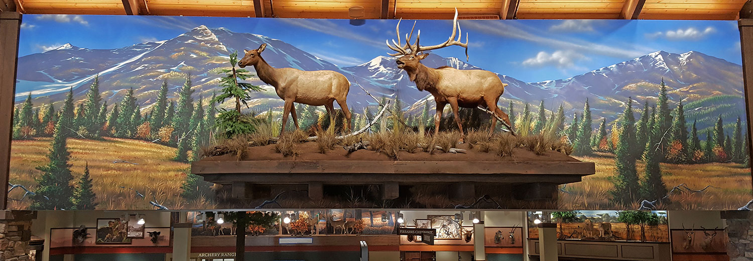 Mural Diorama on Canvas for Corporate Sporting Goods Chain - Ohio