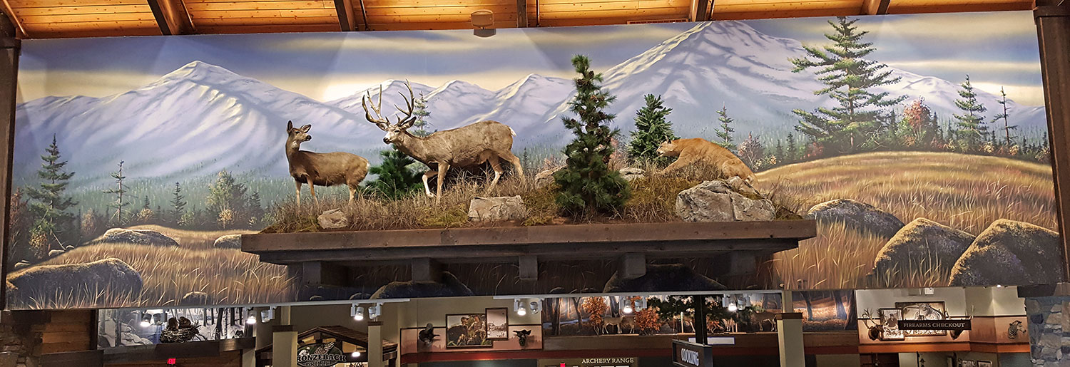 Mural Diorama on Canvas for Corporate Sporting Goods Chain - Ohio